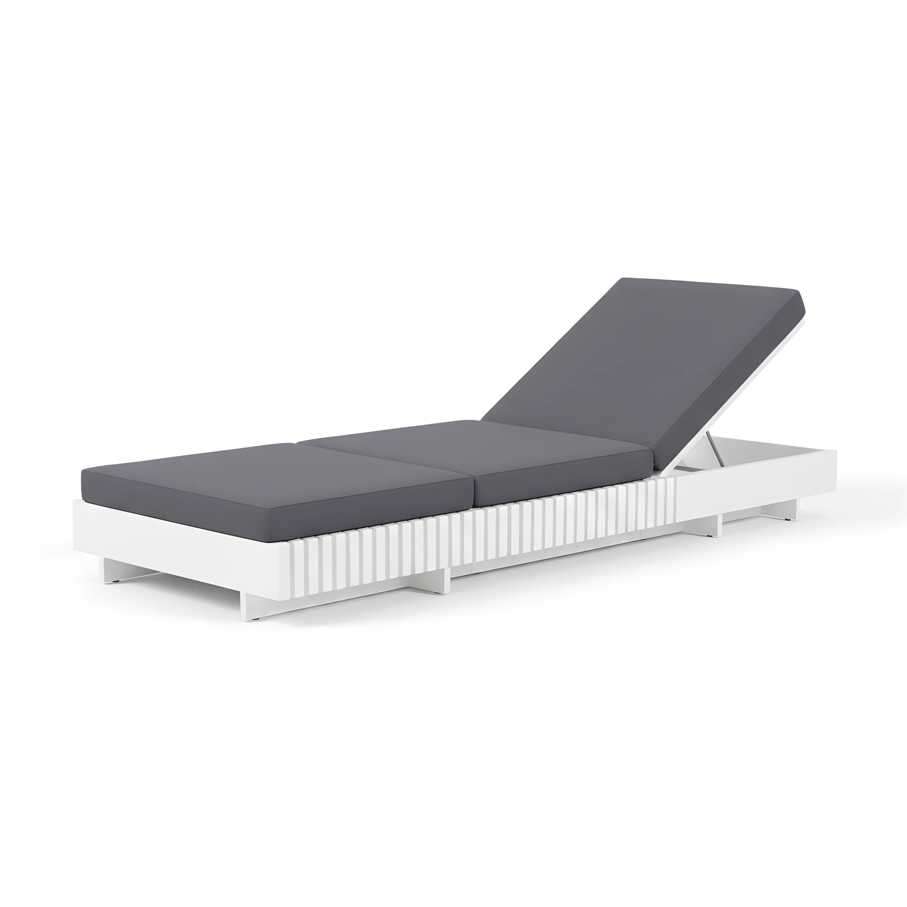 Modern Patio Sun Lounger Chaise with Water-Repellent Cushion - Image 9