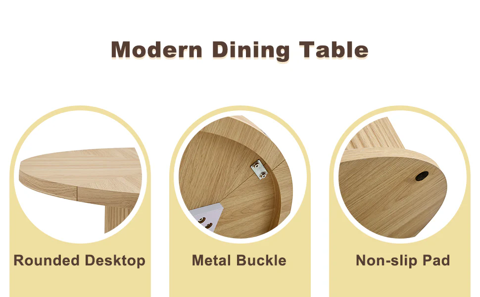 Modern Reeded 4 Piece Dining Set with Storage - Image 24