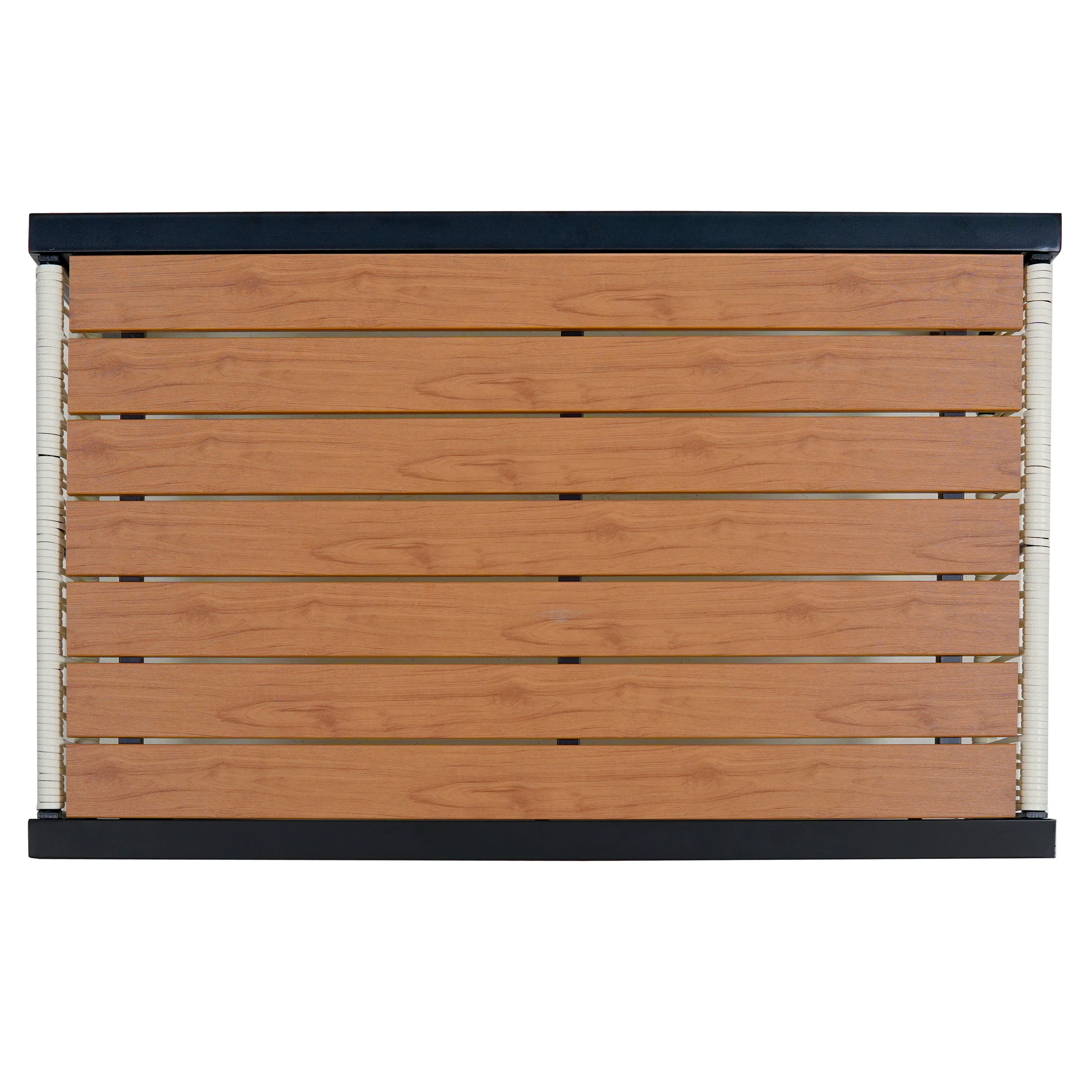 Walker Edison | Modern Rope Design Outdoor Iron Sofa Set with Coffee Table - Image 18