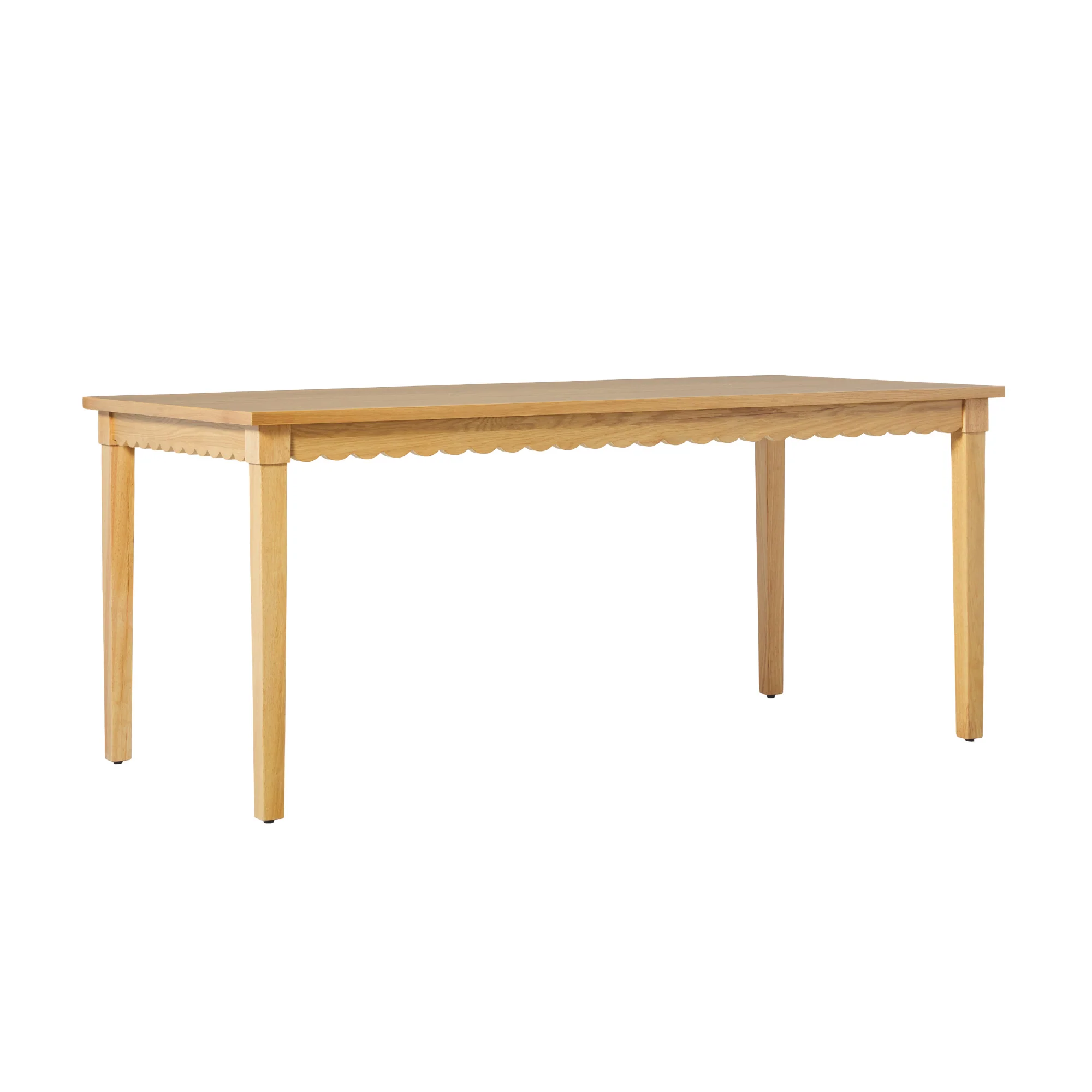 Paisley Modern Scalloped Easy Assembly 70" Rectangular Dining Table - Image 22