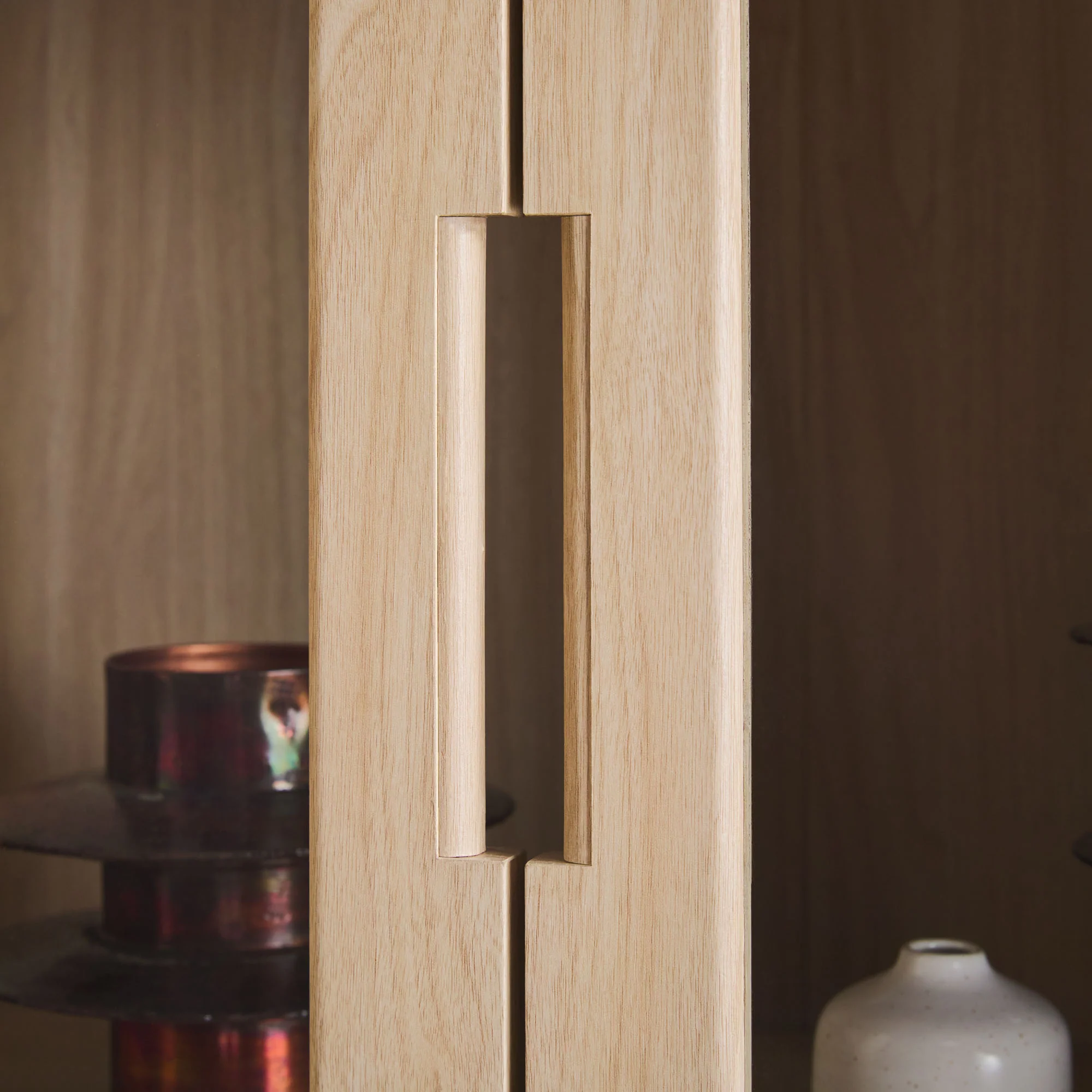 Amira Modern Wood Bookshelf with Glass Doors and Drawer Storage - Image 18