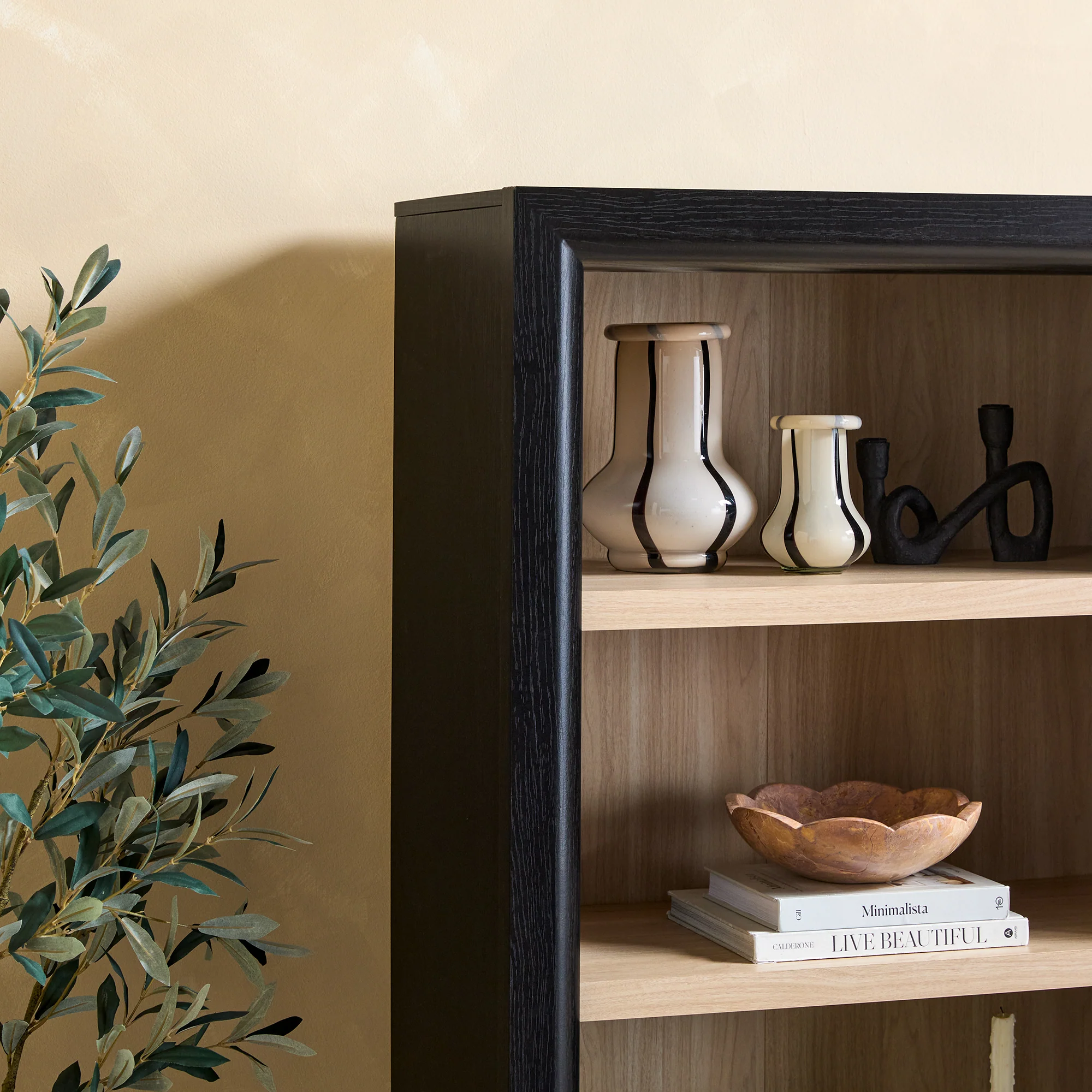 Amira Modern Wood Bookshelf with Storage Cabinet - Image 11