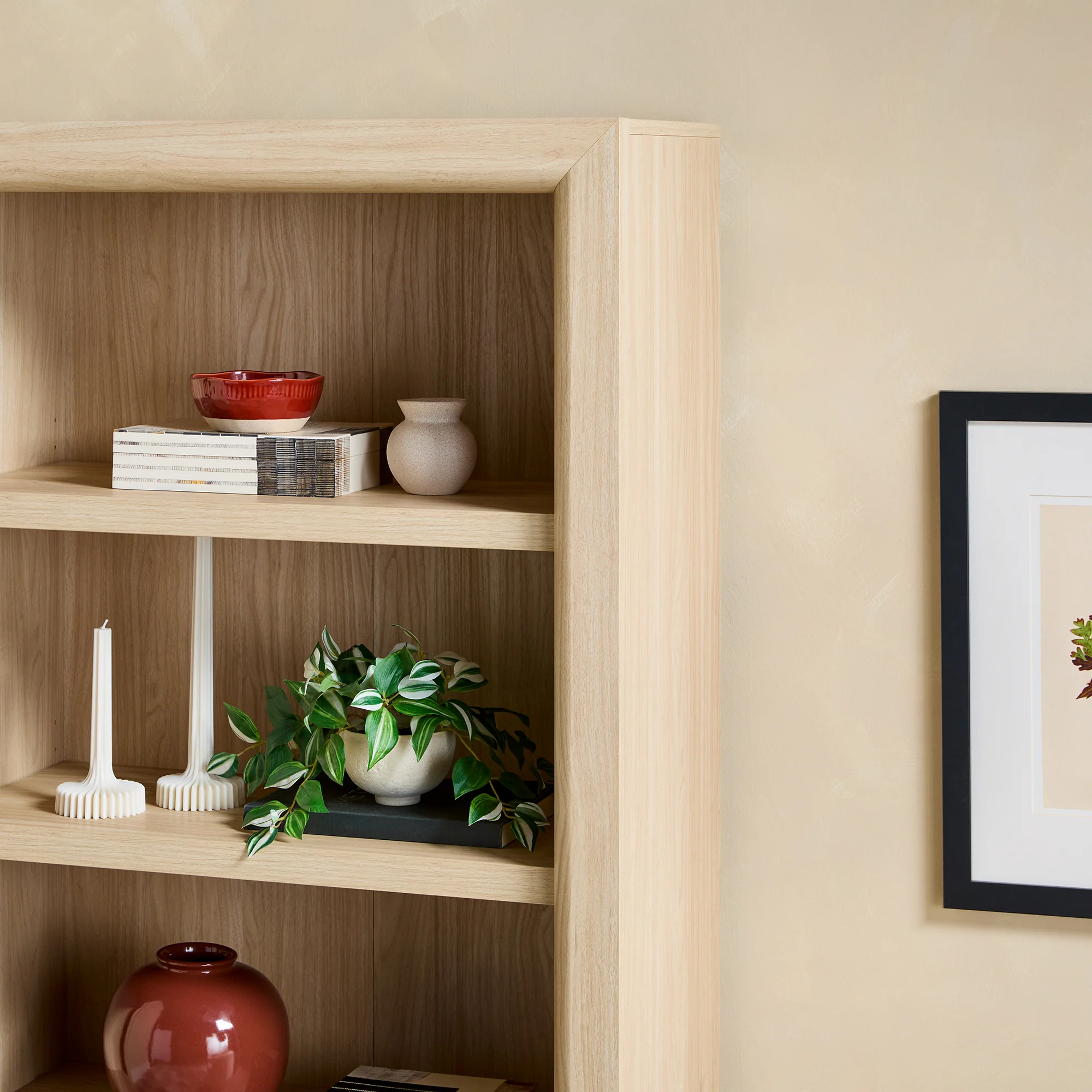 Amira Modern Wood Bookshelf with Storage Cabinet - Image 18
