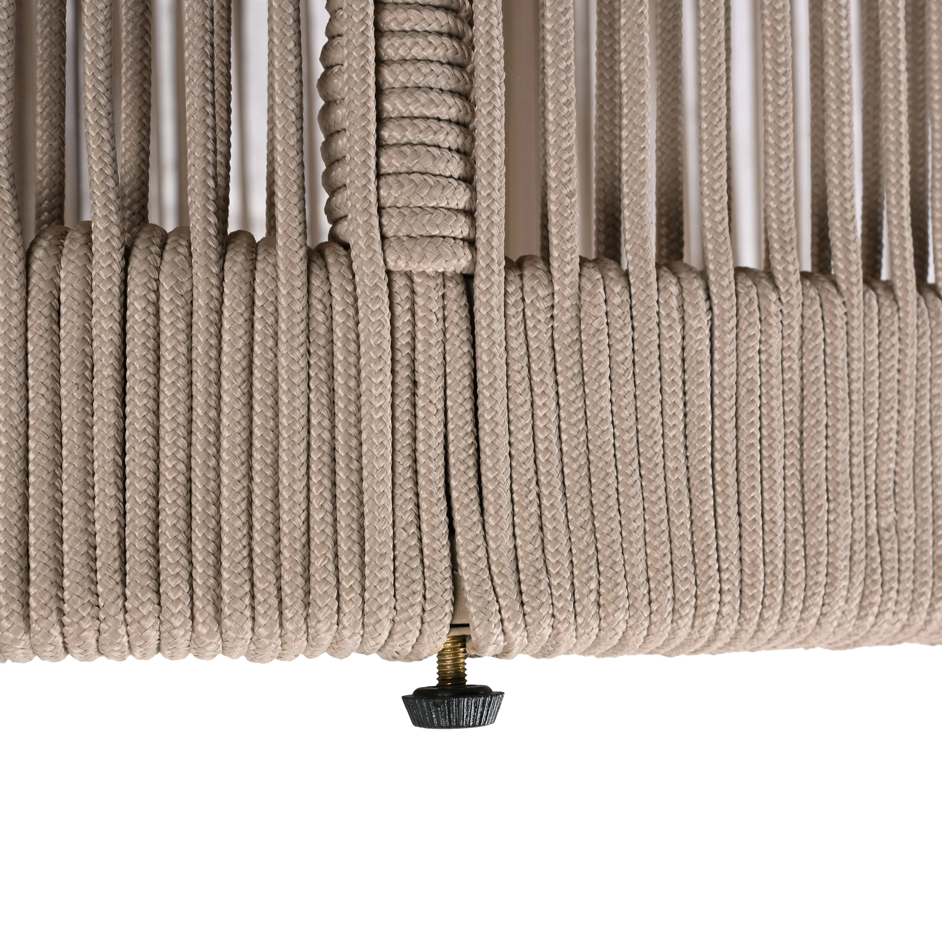 Walker Edison | Modern Woven Rope Design Coffee Table and Side Table Set of 2 - Image 20