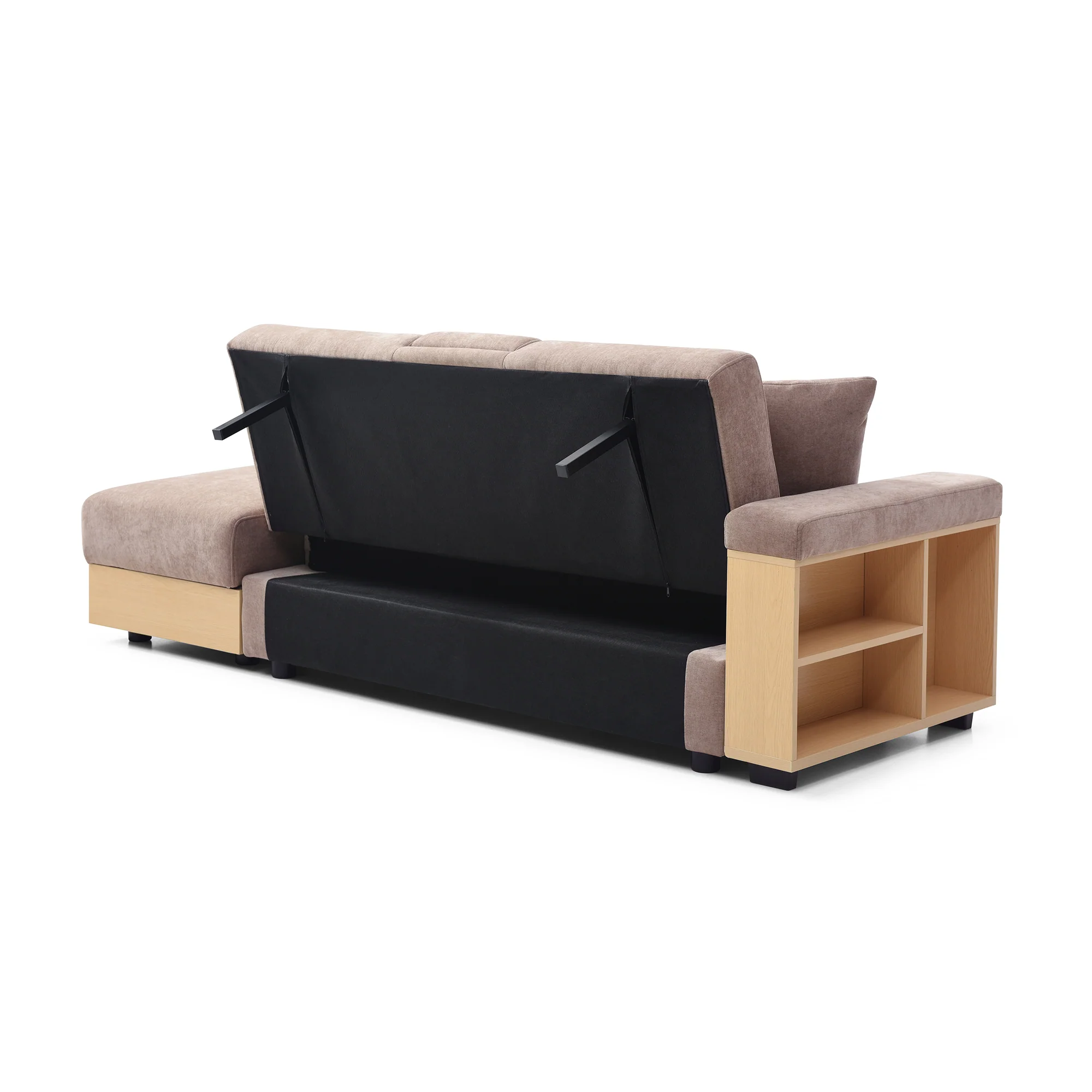 Multifunctional Convertible Sleeper Bed Sofa with Storage Ottoman - Image 16
