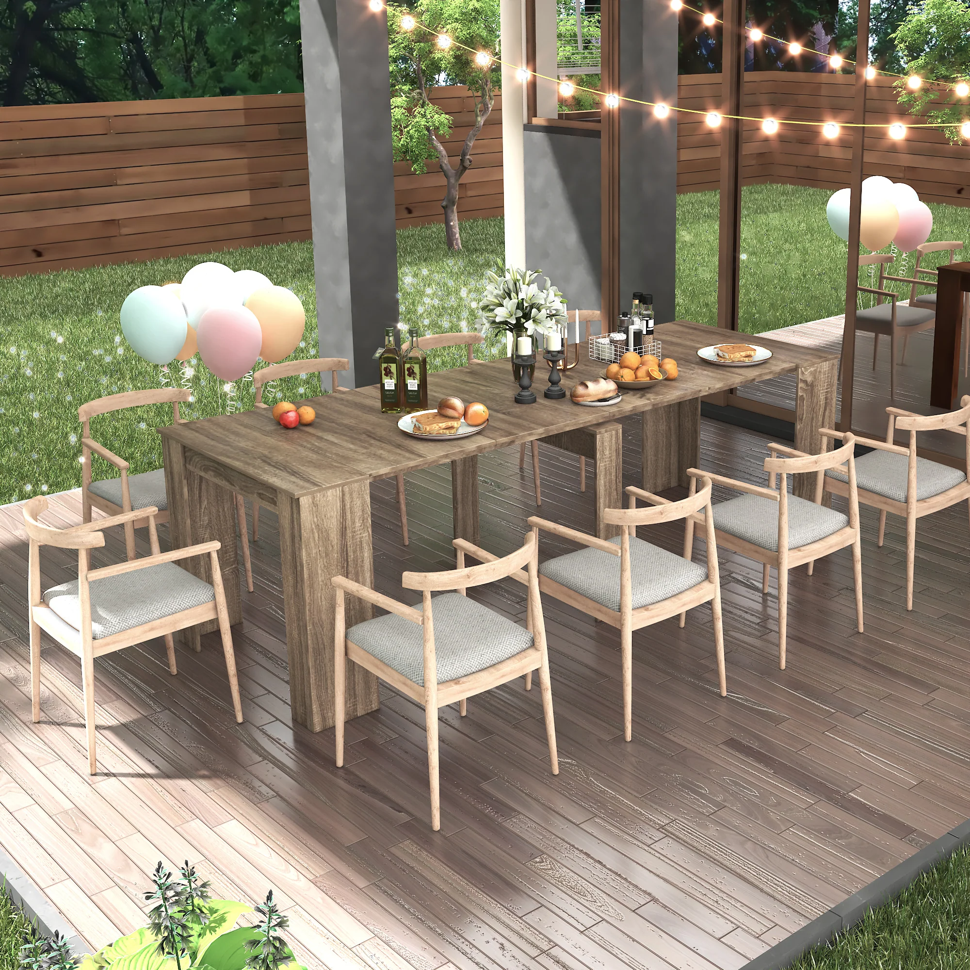 Multifunctional Extendable Dining and Console Table for Hosting - Image 2