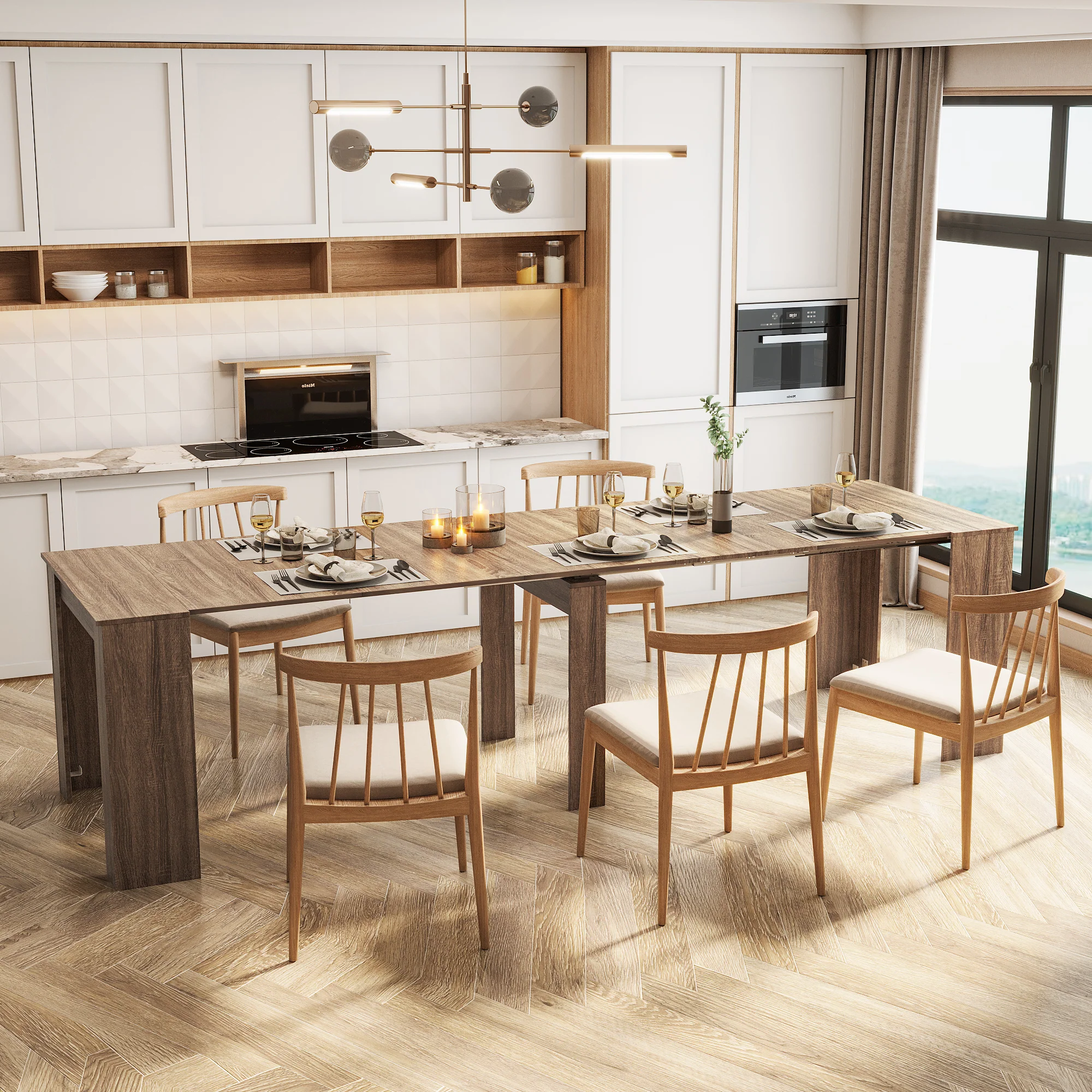 Multifunctional Extendable Dining and Console Table for Hosting - Image 3