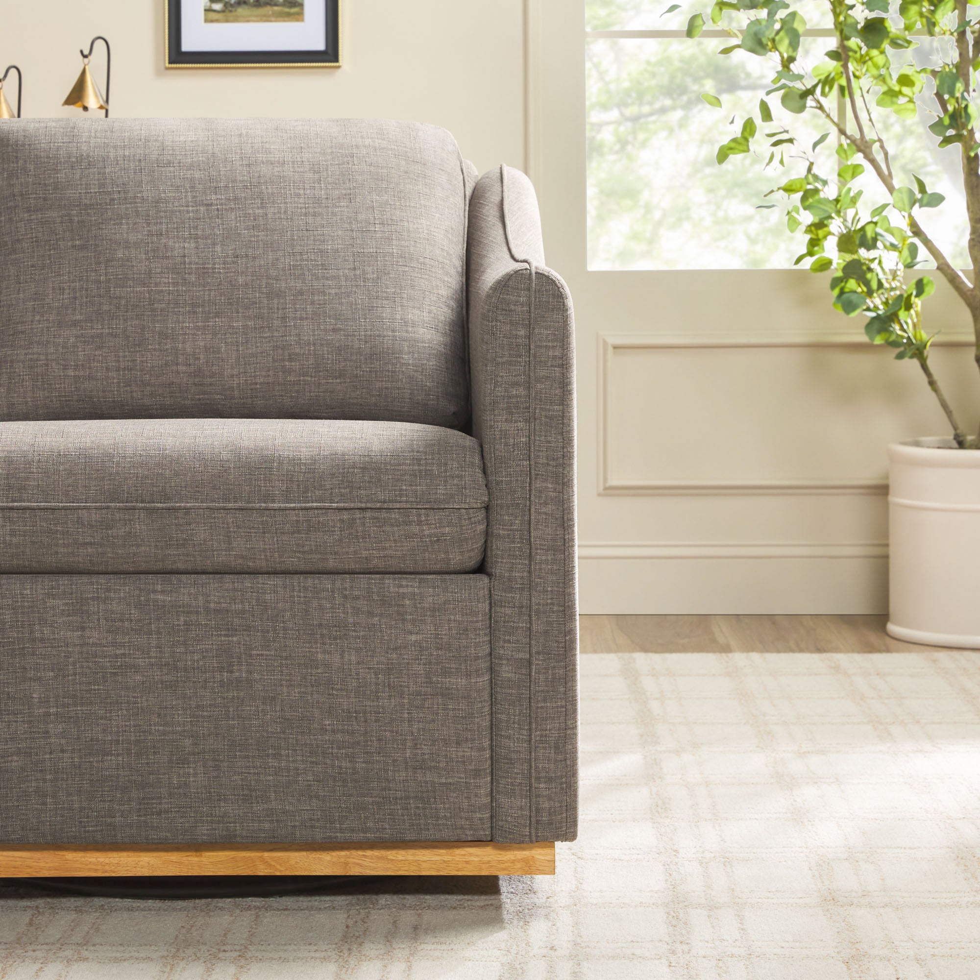 Nash Modern Farmhouse Linen Swivel Accent Chairs, Set of 2 - Image 16
