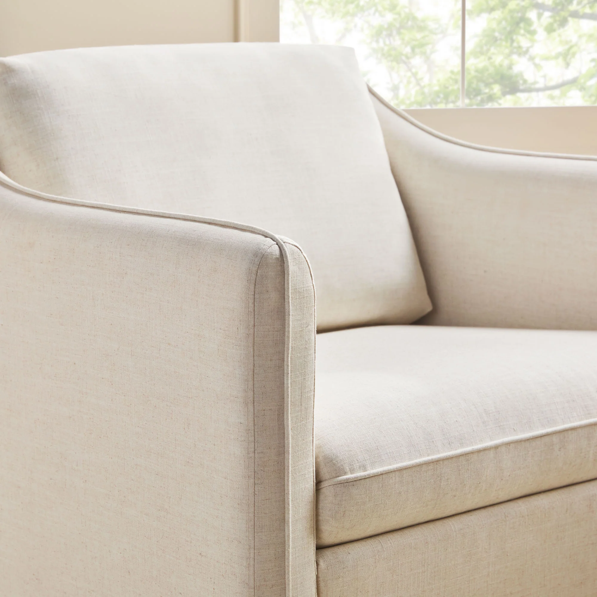Nash Modern Farmhouse Linen Swivel Accent Chairs, Set of 2 - Image 8