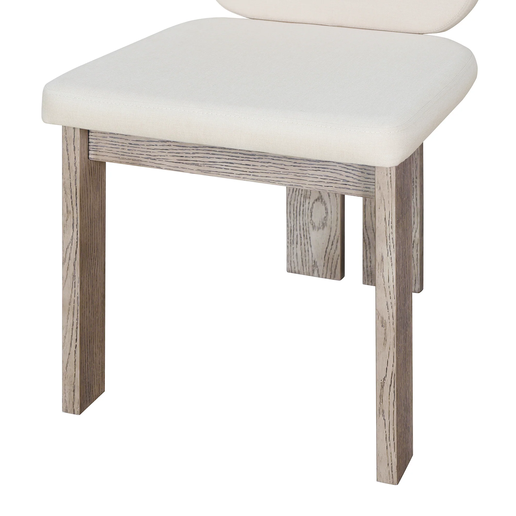 Walker Edison | Natural Wood Wash 7-Piece Retro Dining Set with 6 Upholstered Chairs - Image 24