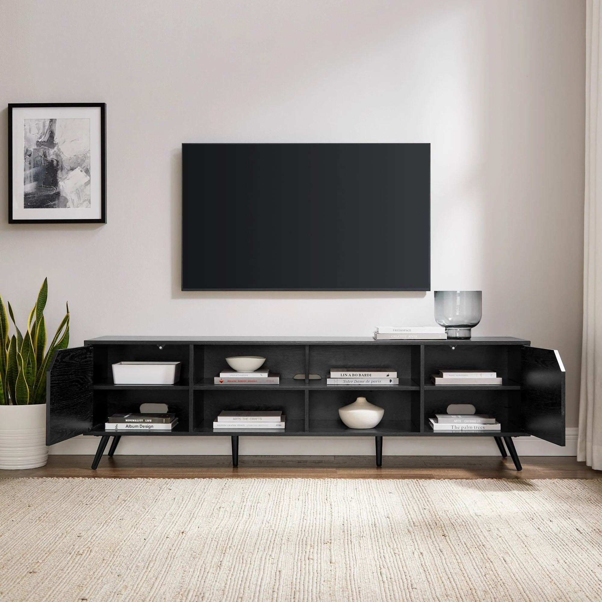 Noah Mid-Century Modern Angular TV Stand Collection - Image 17