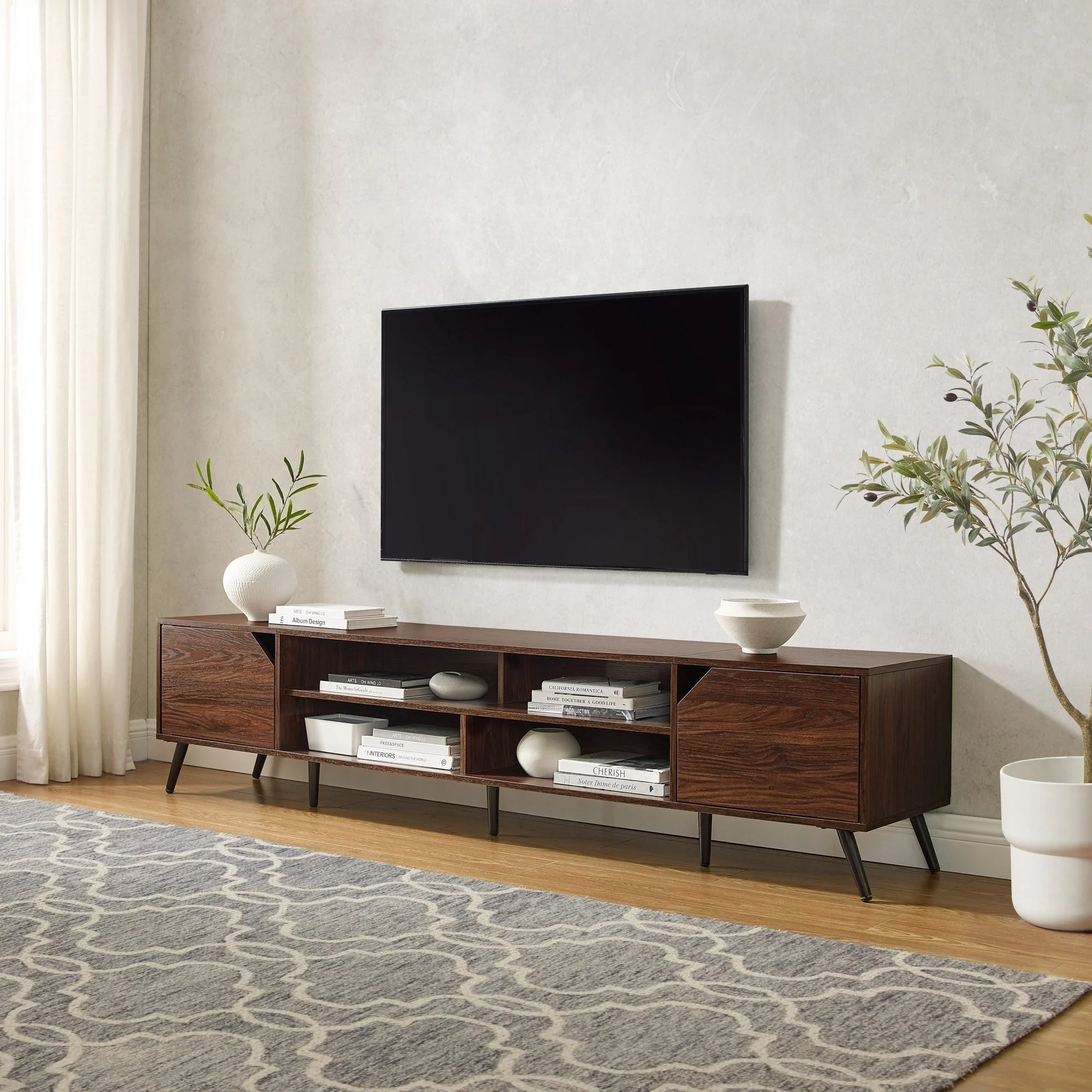 Noah Mid-Century Modern Angular TV Stand Collection - Image 25