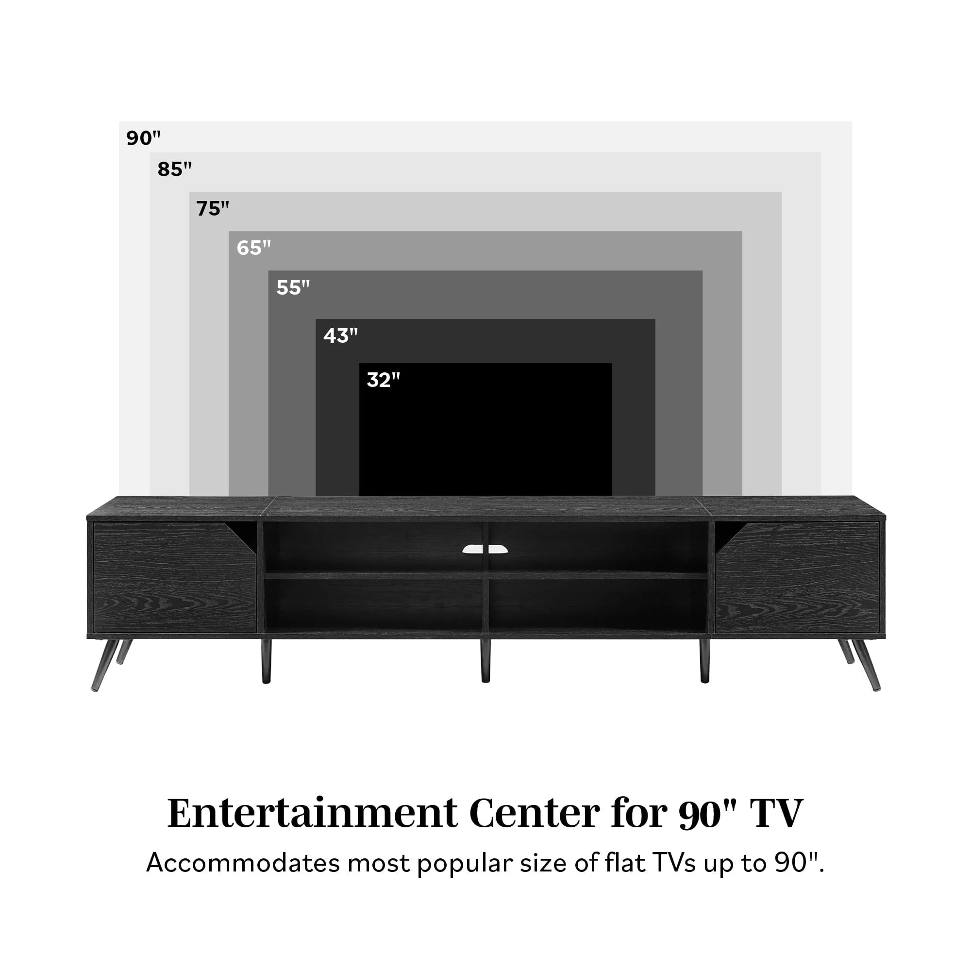 Noah Mid-Century Modern Angular TV Stand Collection - Image 28