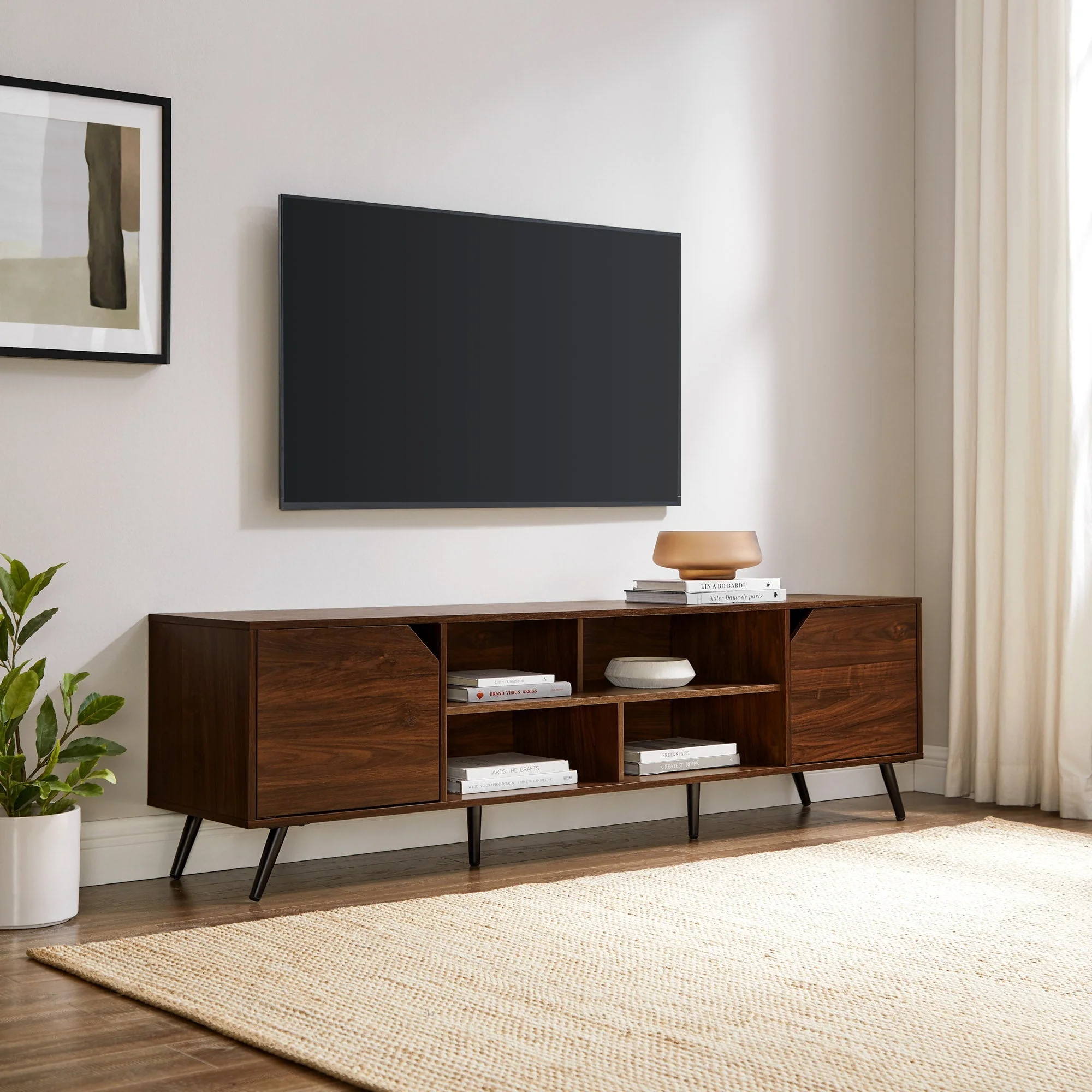 Noah Mid-Century Modern Angular TV Stand Collection - Image 5