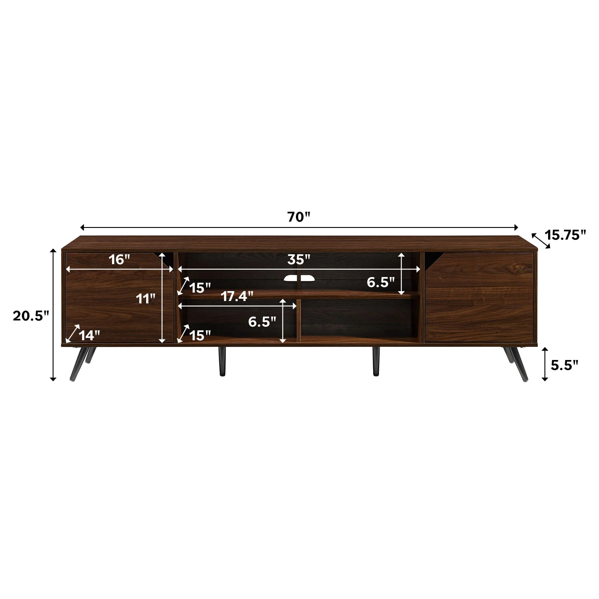Noah Mid-Century Modern Angular TV Stand Collection - Image 8