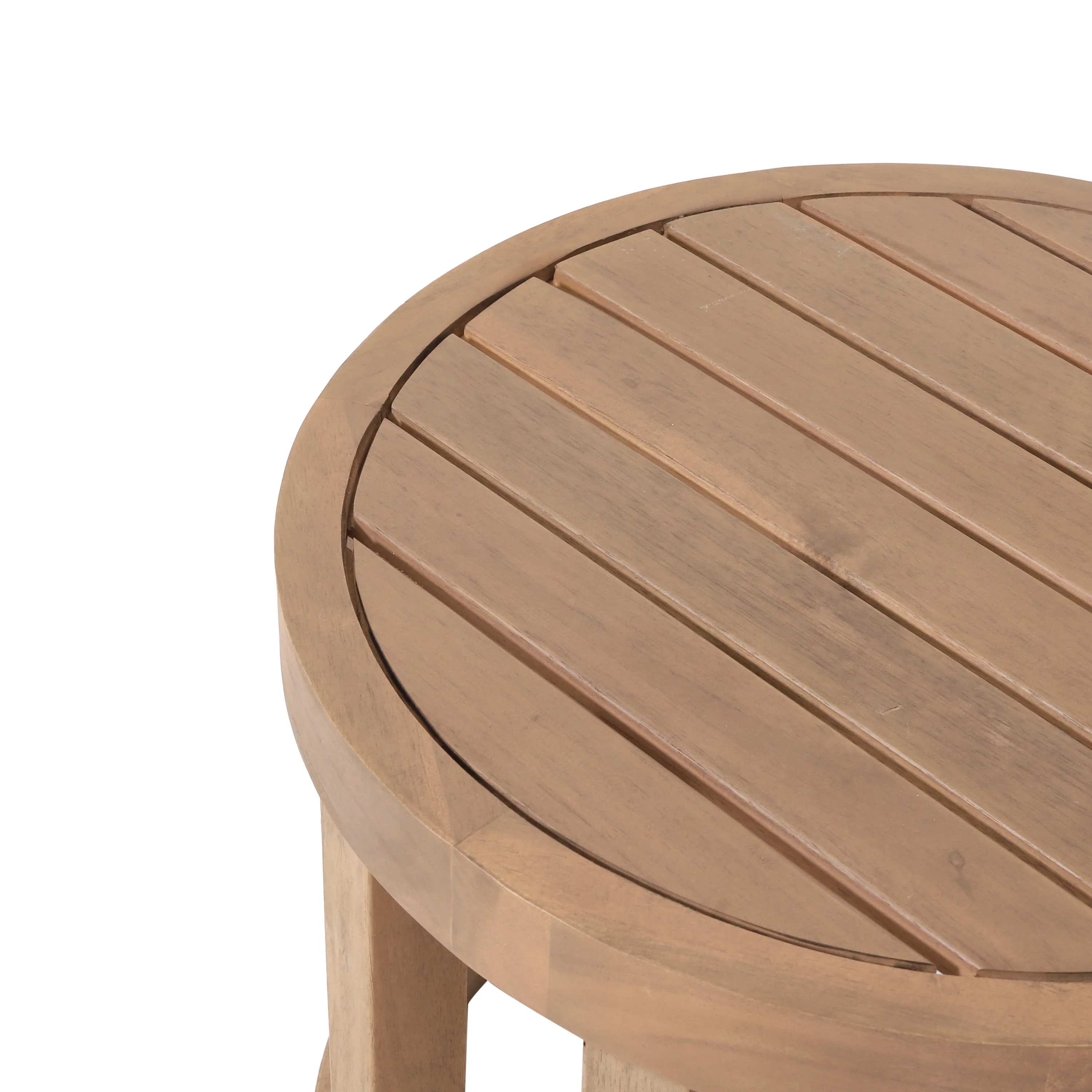 Walker Edison | Outdoor 18' Acacia Wood Side Table - Image 11