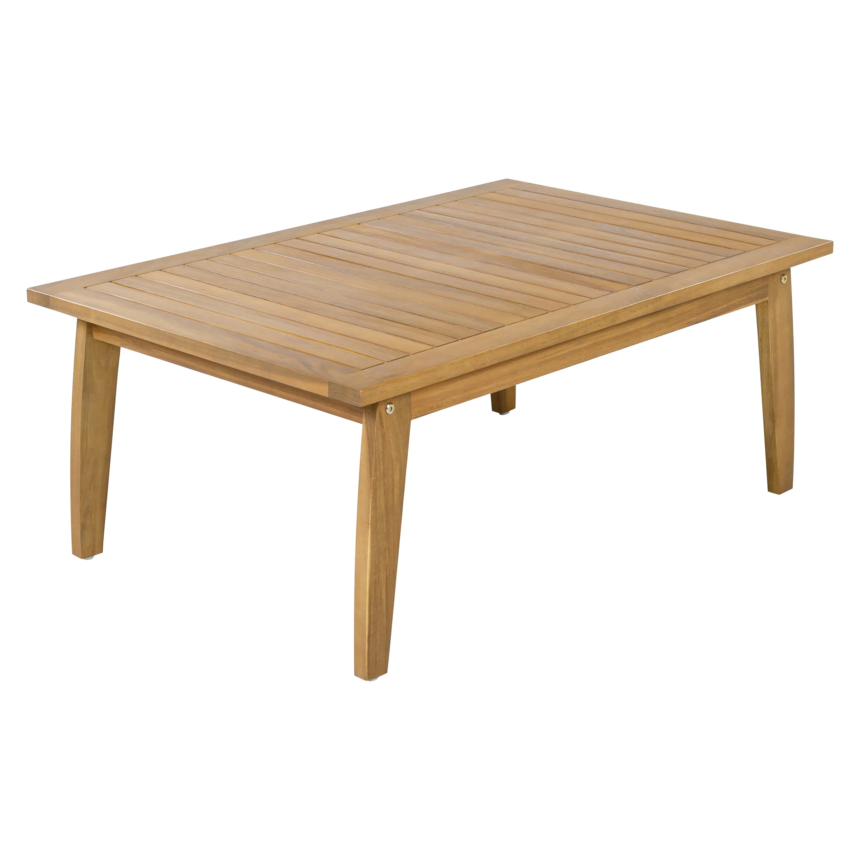 Outdoor 4pc Acacia Wood and Rope Sectional Patio Corner Set - Image 21