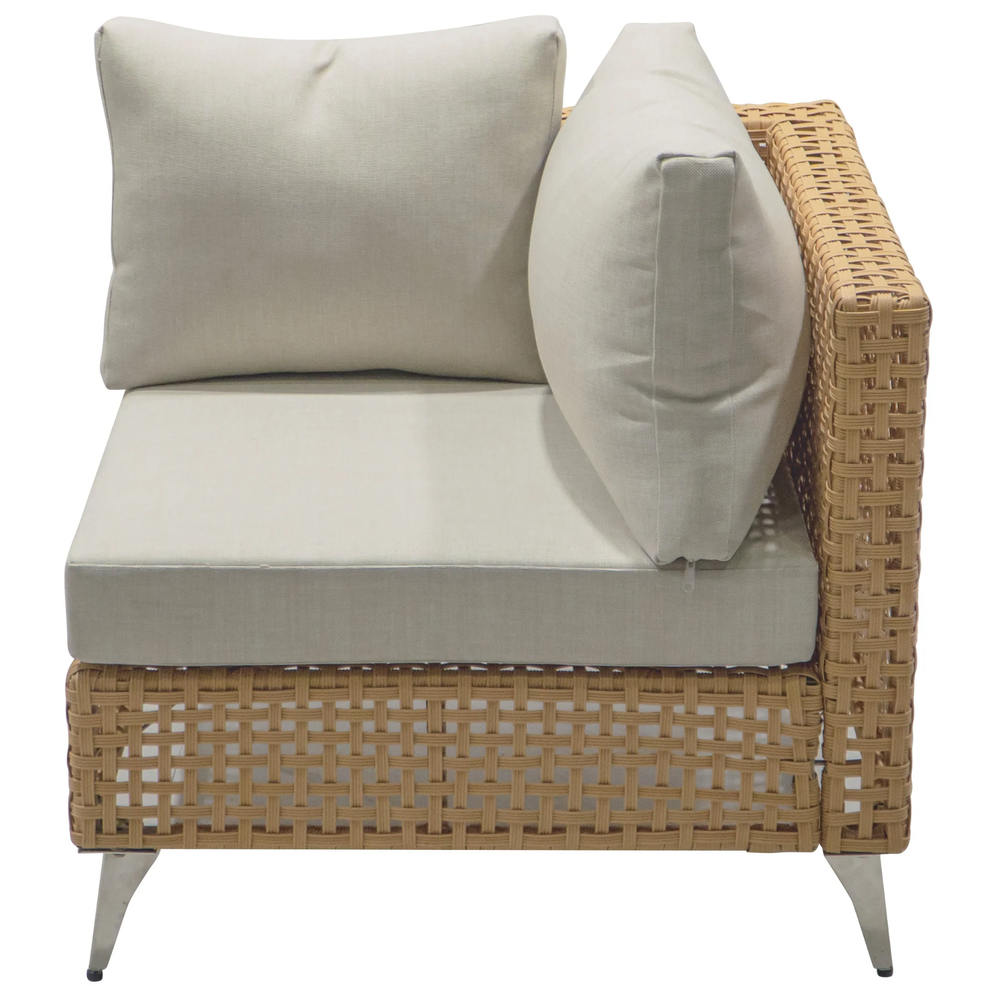 Outdoor 7-Piece Wicker Conversation Sectional Sofa Set with Cushions and Coffee Table - Image 20