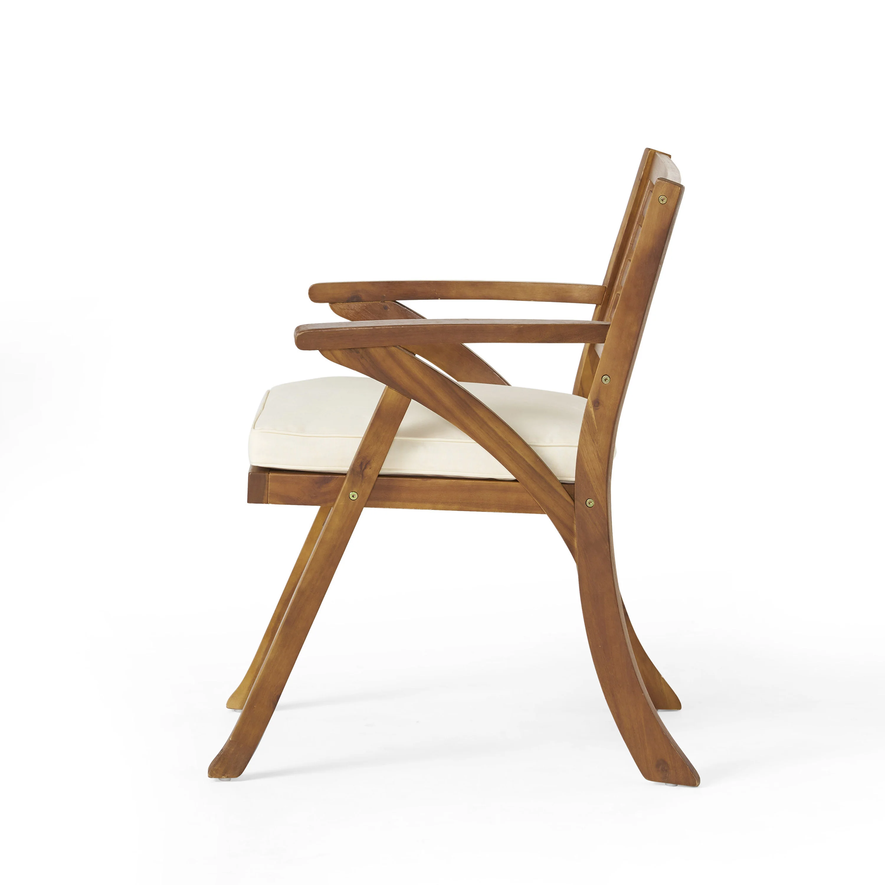 Outdoor 7 Pieces Acacia Wood Dining Set with Handwoven Rattan Legs - Image 14