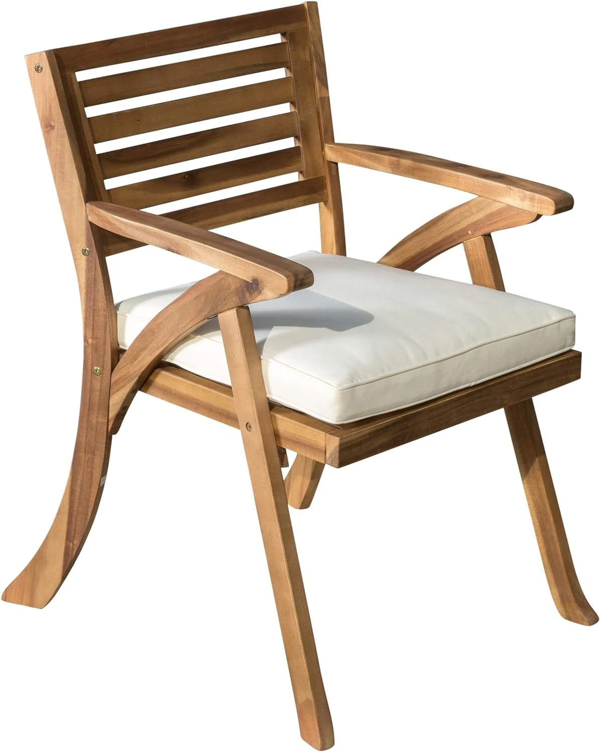 Outdoor 7 Pieces Acacia Wood Dining Set with Handwoven Rattan Legs - Image 15