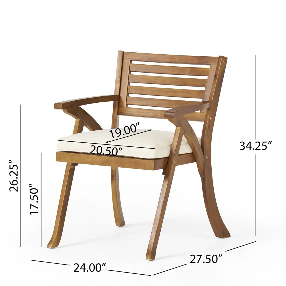 Outdoor 7 Pieces Acacia Wood Dining Set with Handwoven Rattan Legs - Image 16