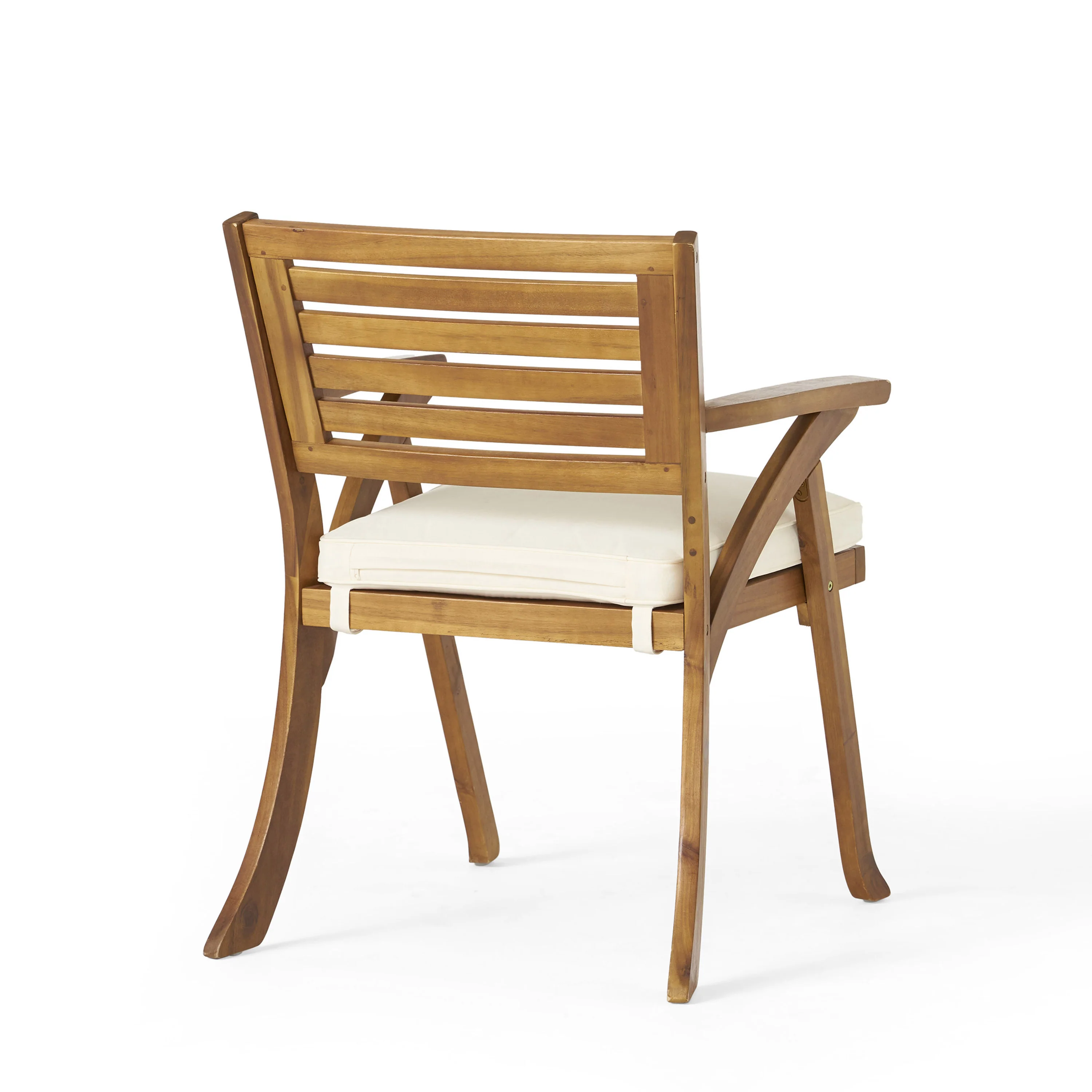 Outdoor 7 Pieces Acacia Wood Dining Set with Handwoven Rattan Legs - Image 17