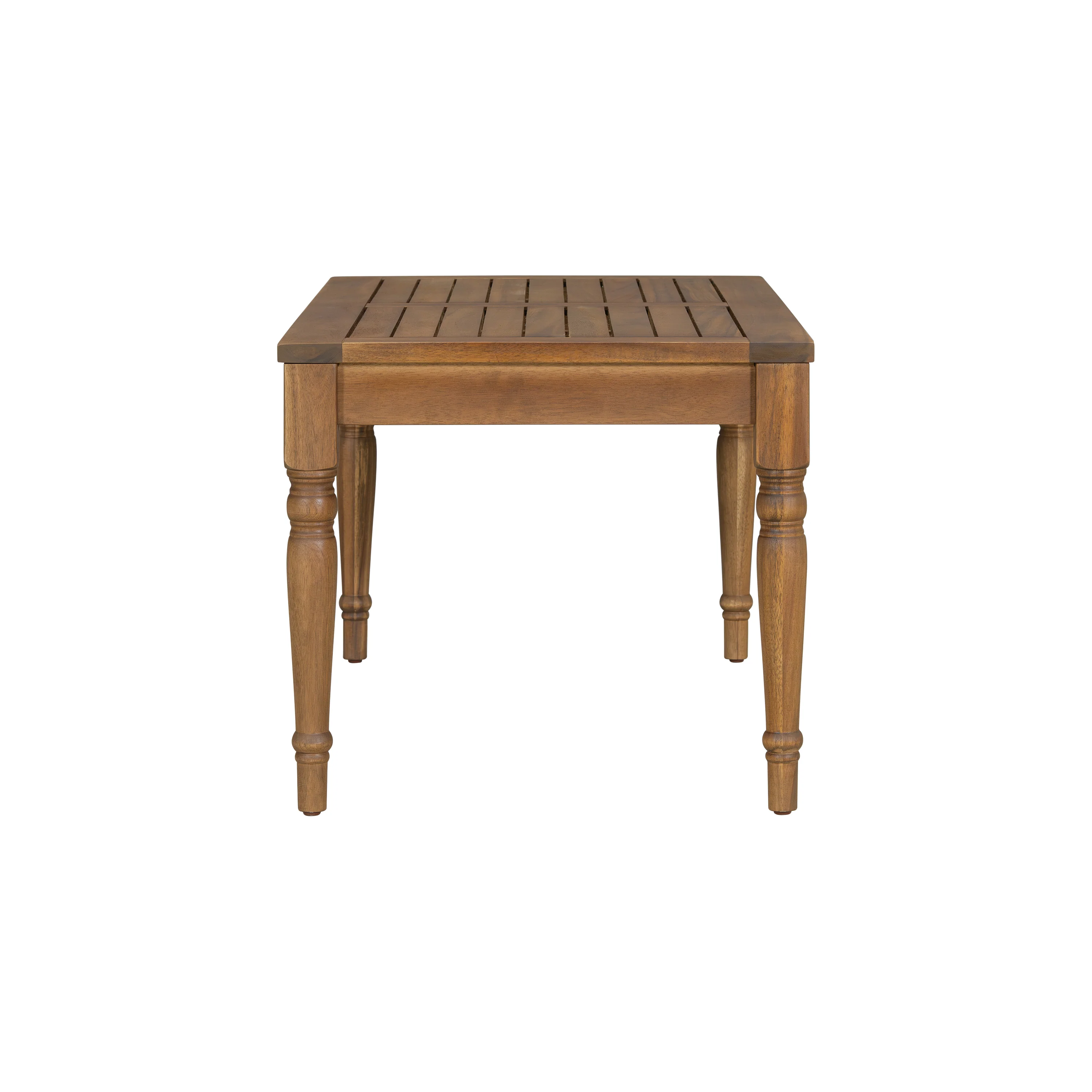 Walker Edison | Outdoor Acacia Wood 2 Piece Loveseat Sofa with Table - Image 19
