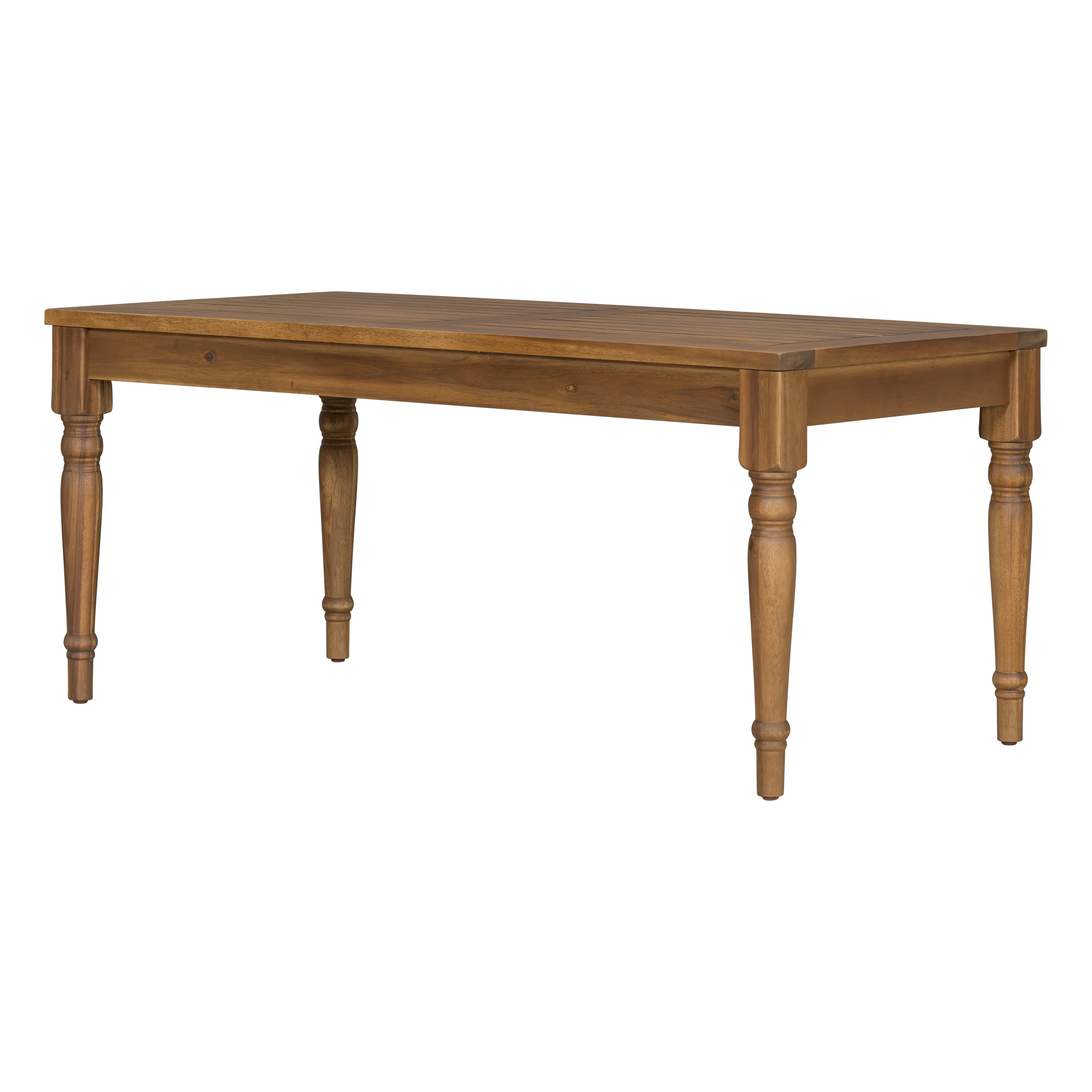Walker Edison | Outdoor Acacia Wood 2 Piece Loveseat Sofa with Table - Image 20