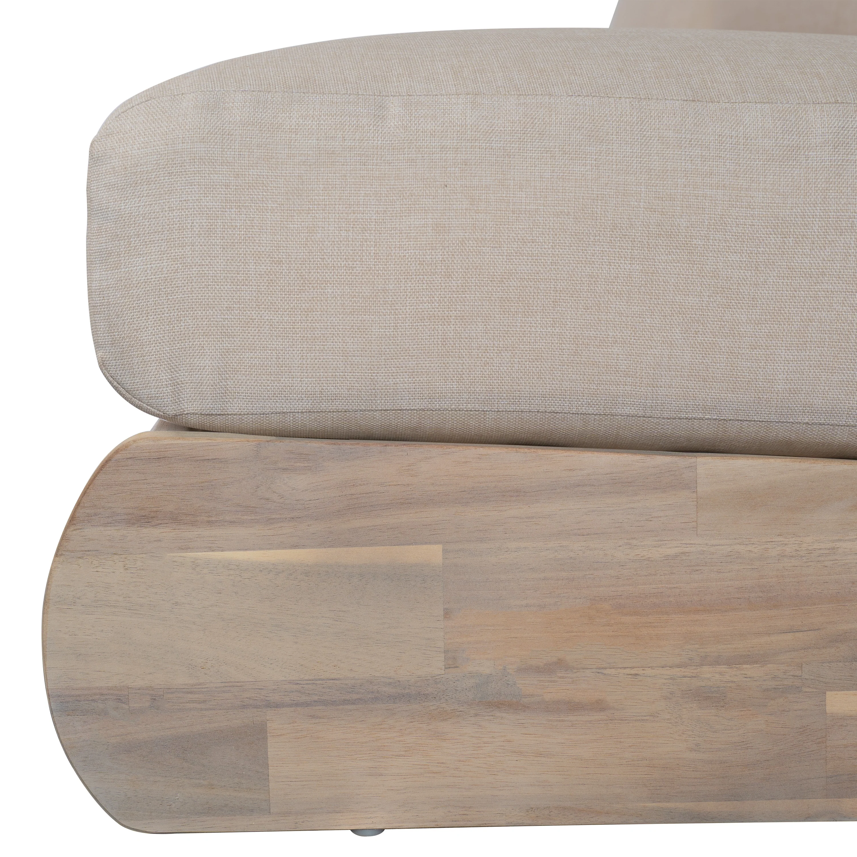 Outdoor Acacia Wood 3 Seater Lazy Sofa Couch - Image 9