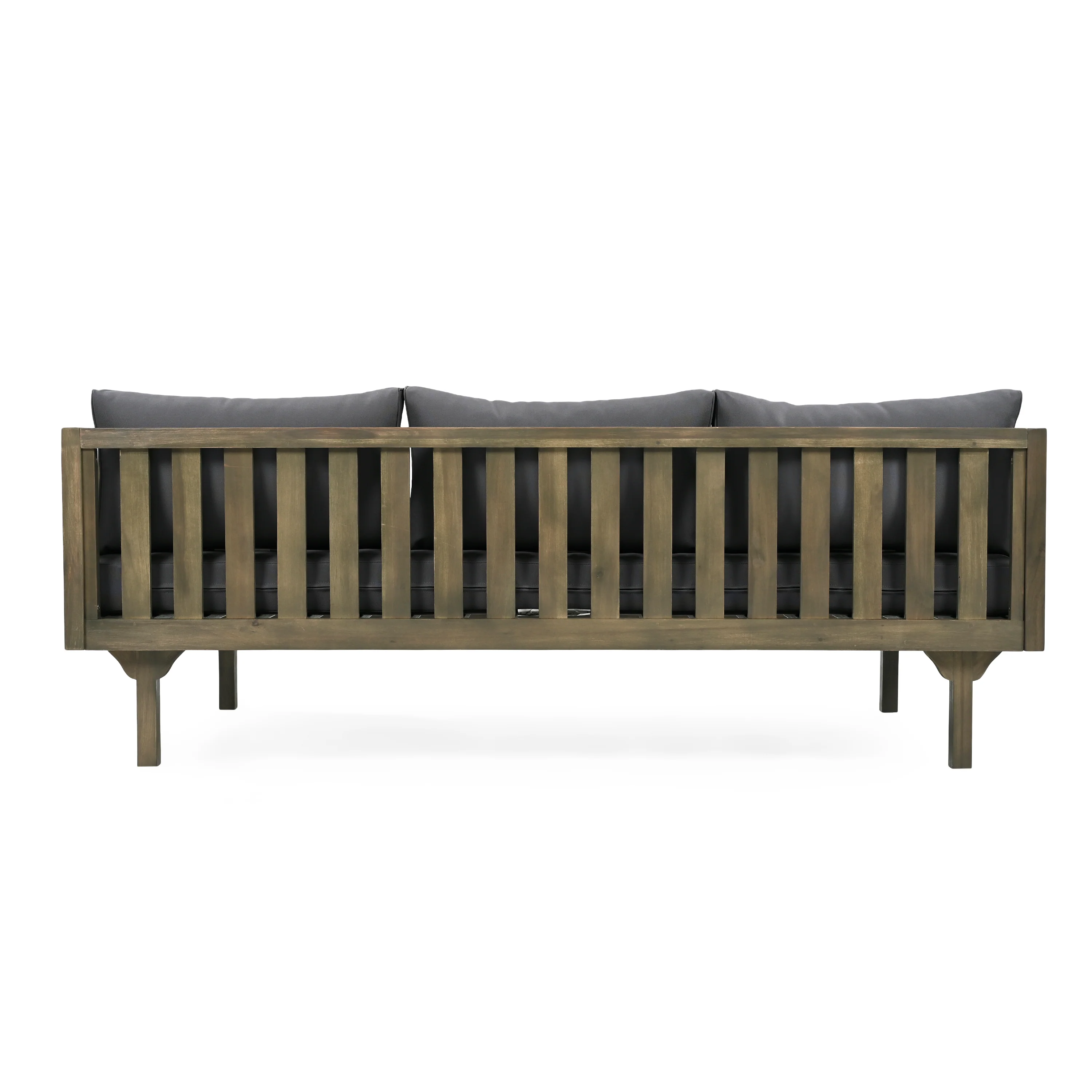 Outdoor Acacia Wood Deep Seat Daybed Patio Furniture Set with Cushions & Table - Image 12