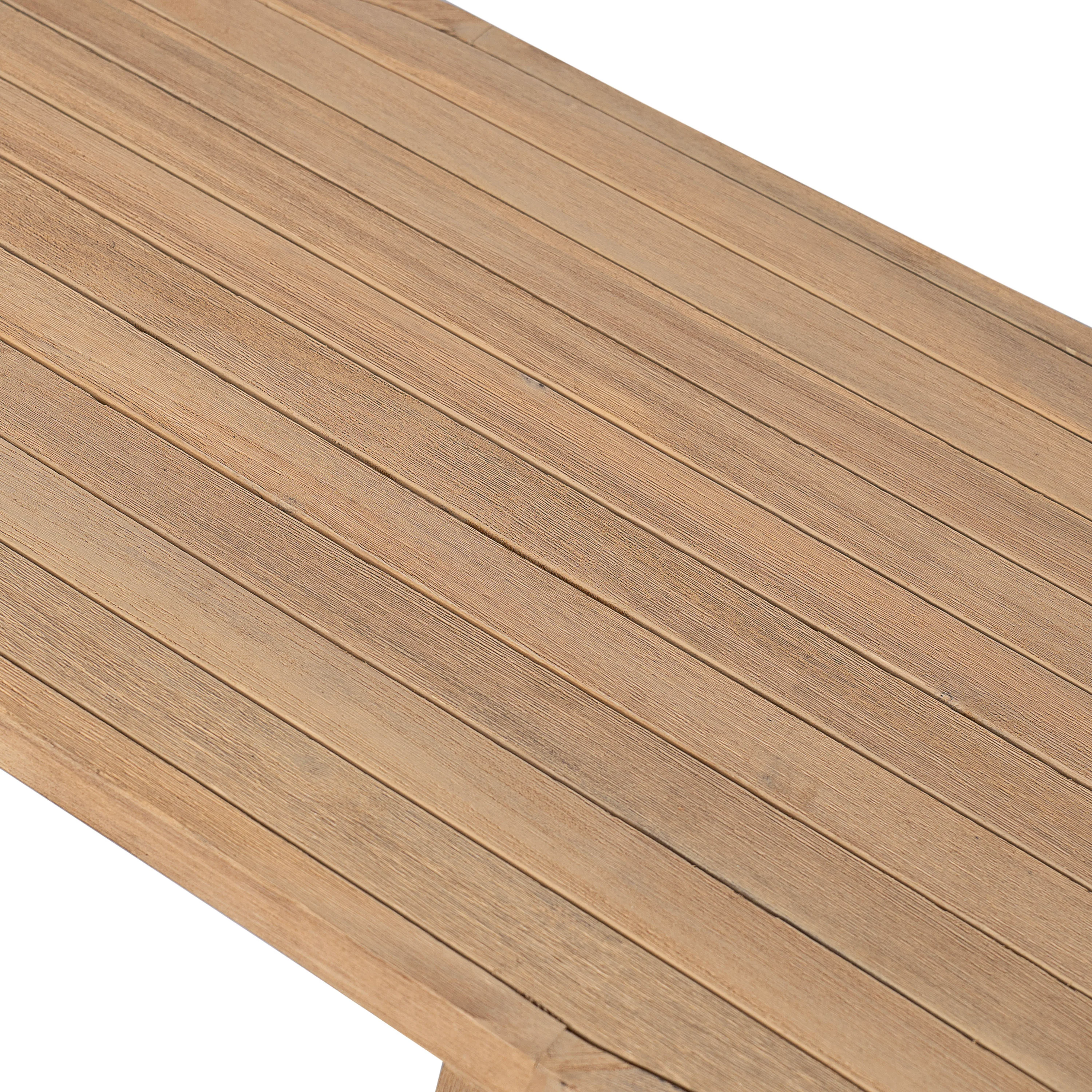 Walker Edison | Outdoor Acacia Wood Oval Coffee Table with Rope - Image 9