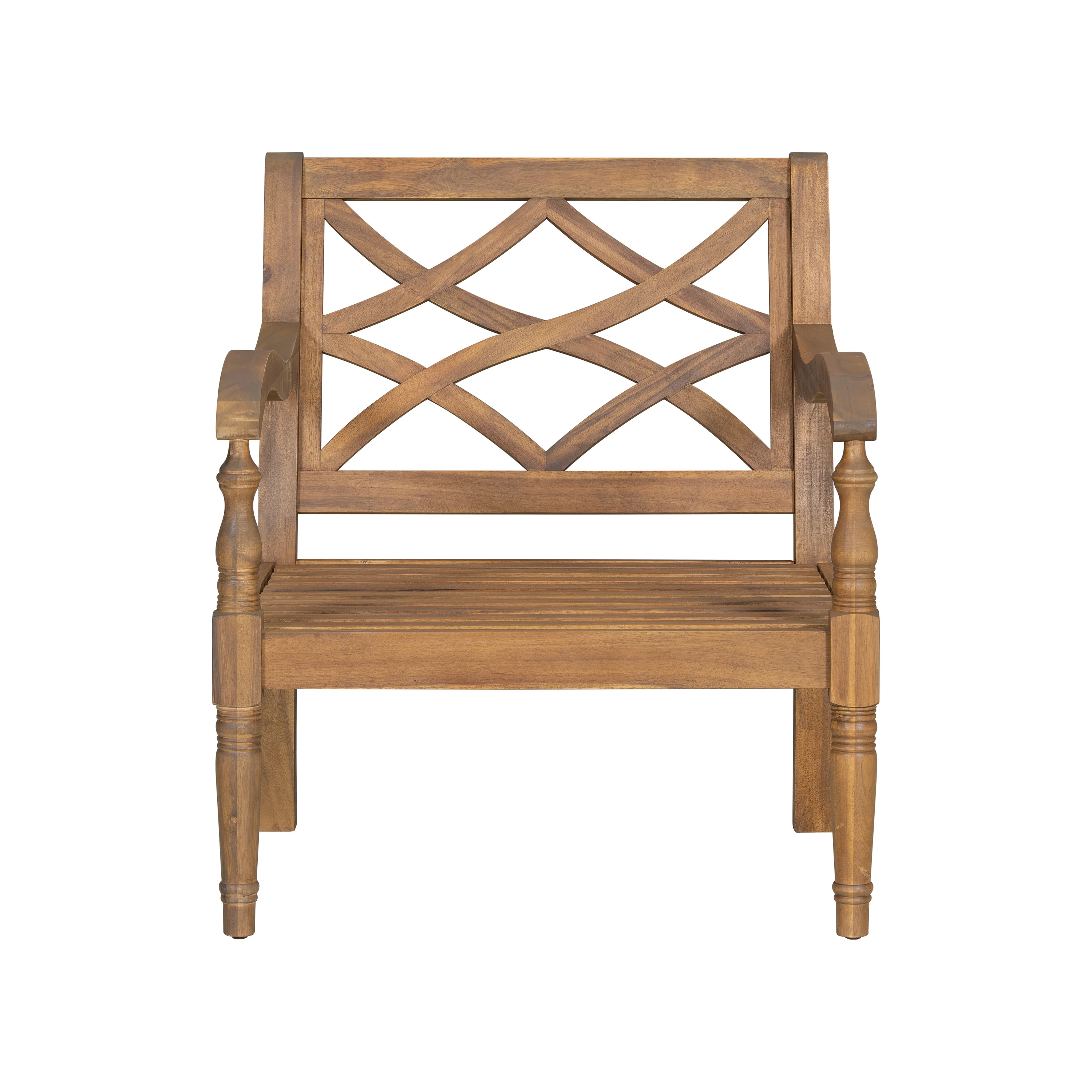 Walker Edison | Outdoor Acacia Wood Patio 4 Piece Sofa Set - Image 17