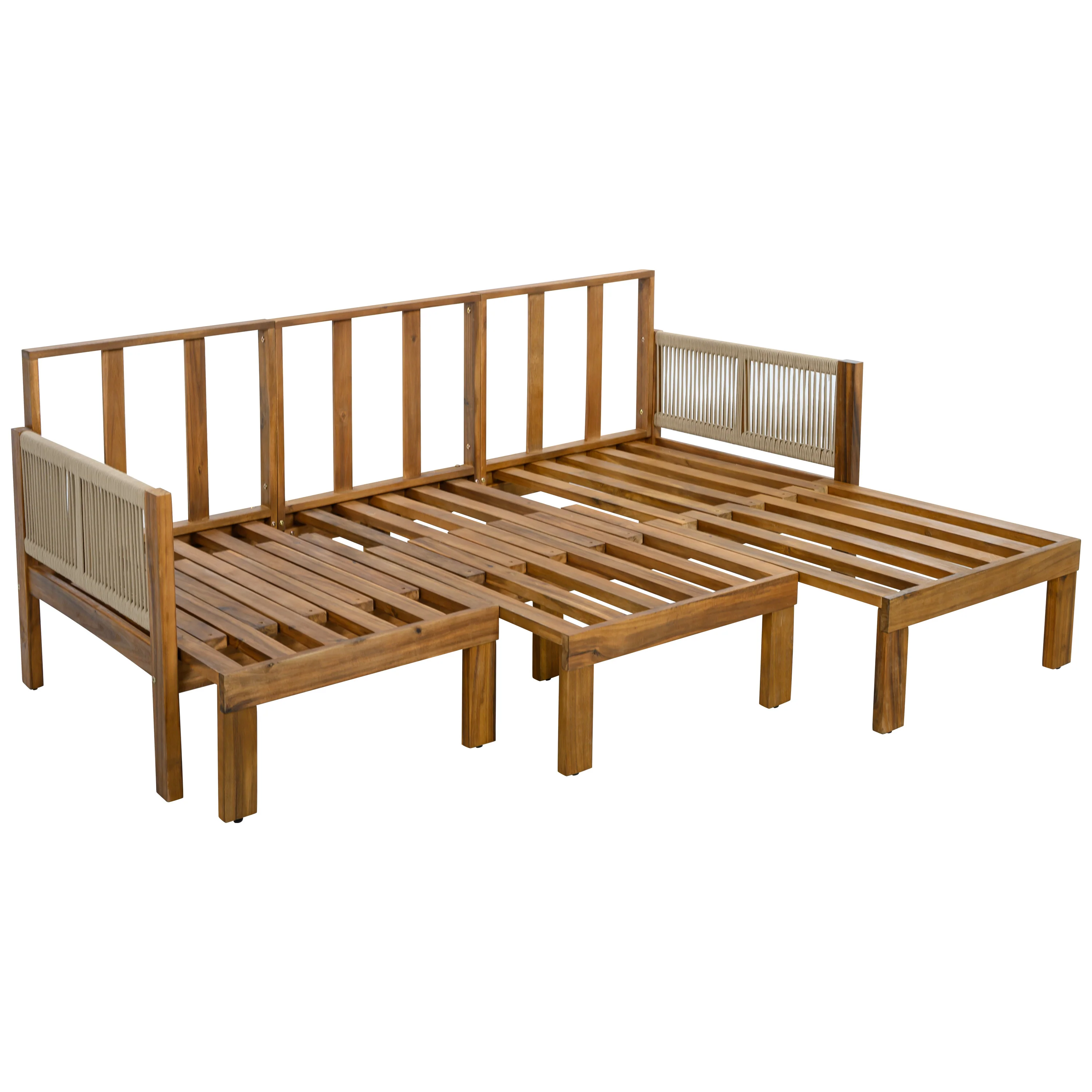 Outdoor Patio 3 Seat Sunbed Daybed Couch - Image 19