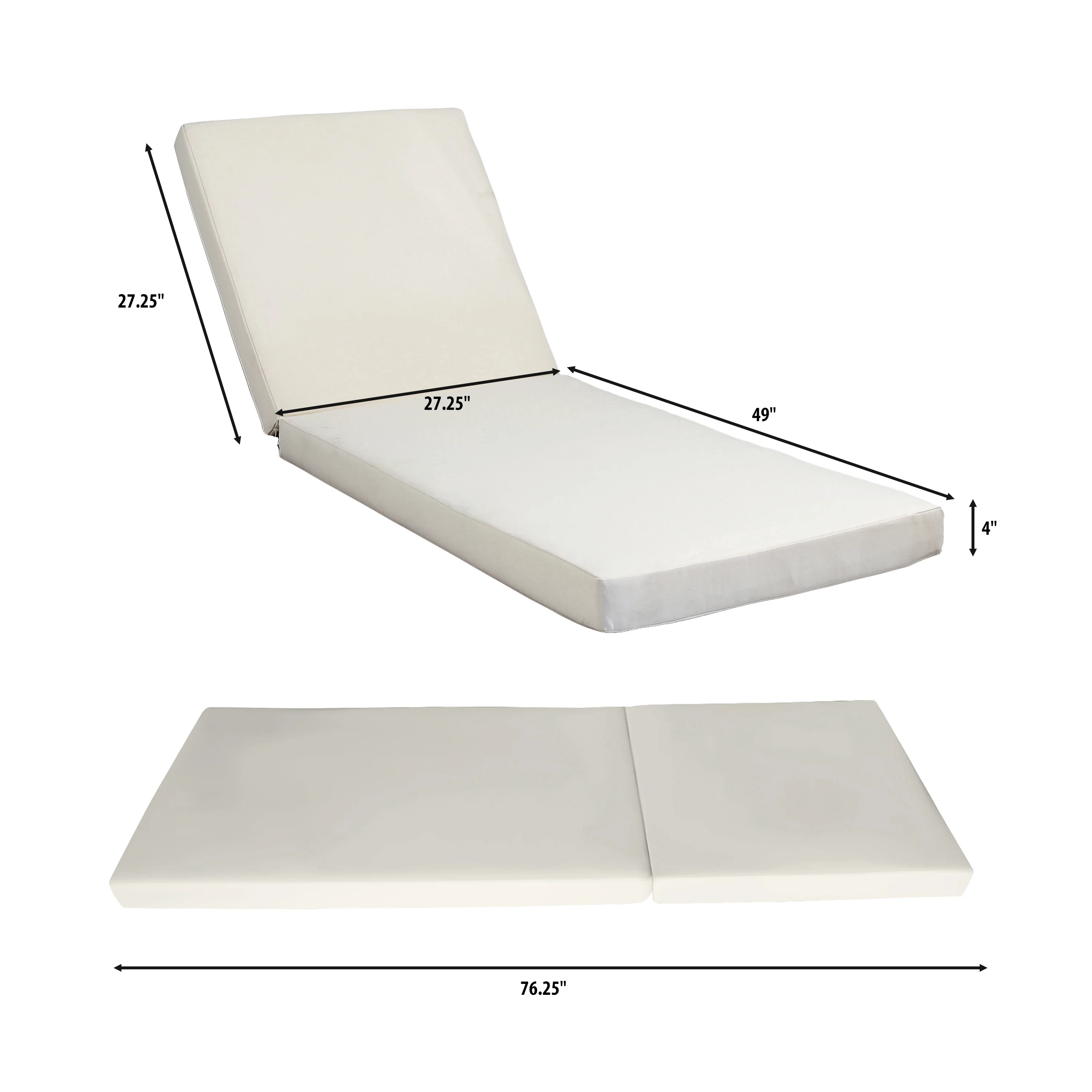 Walker Edison | Outdoor Patio Lounge Chaise Chair - Image 4