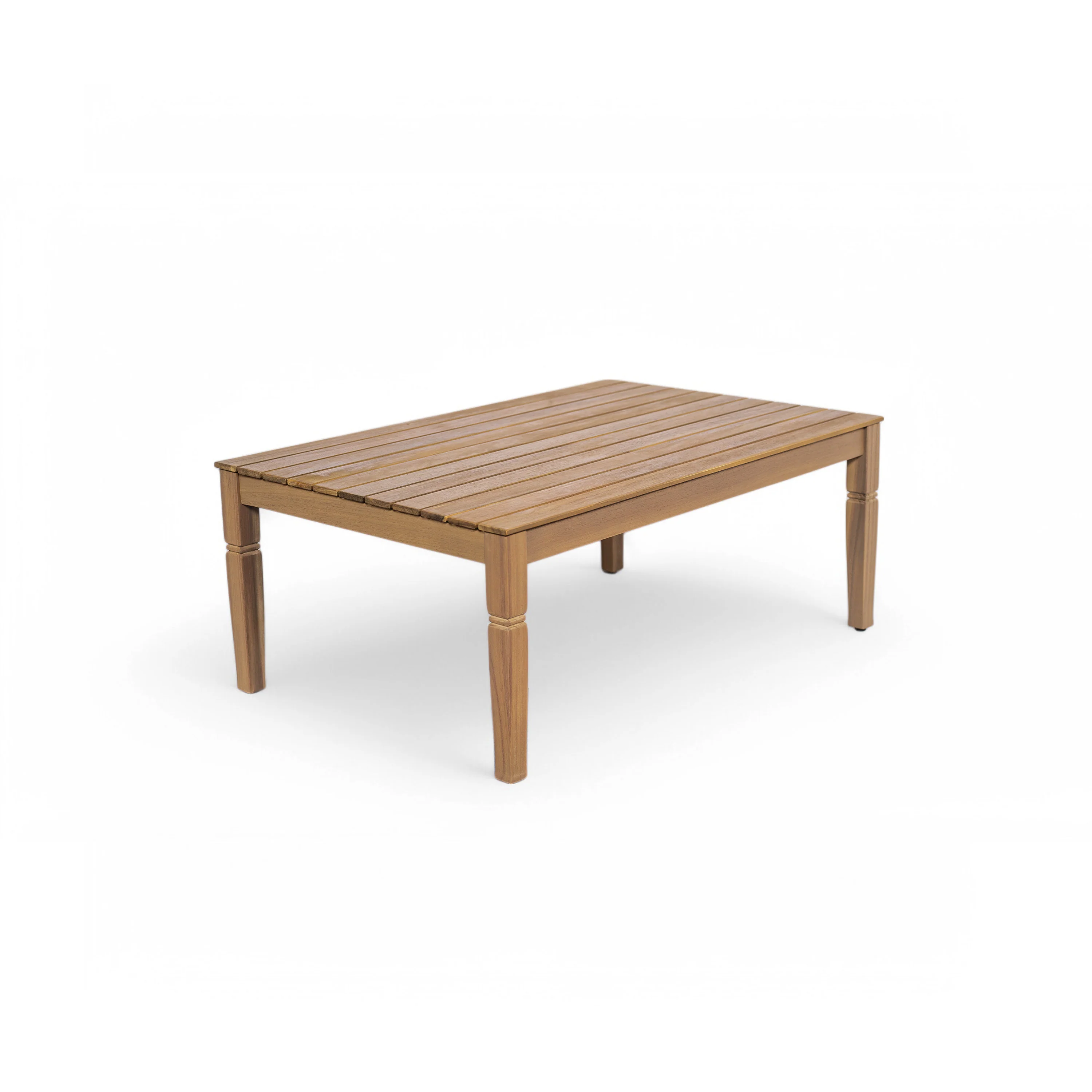 Outdoor Patio Wood 4-Piece Furniture Set with Coffee Table & Cushions - Image 10