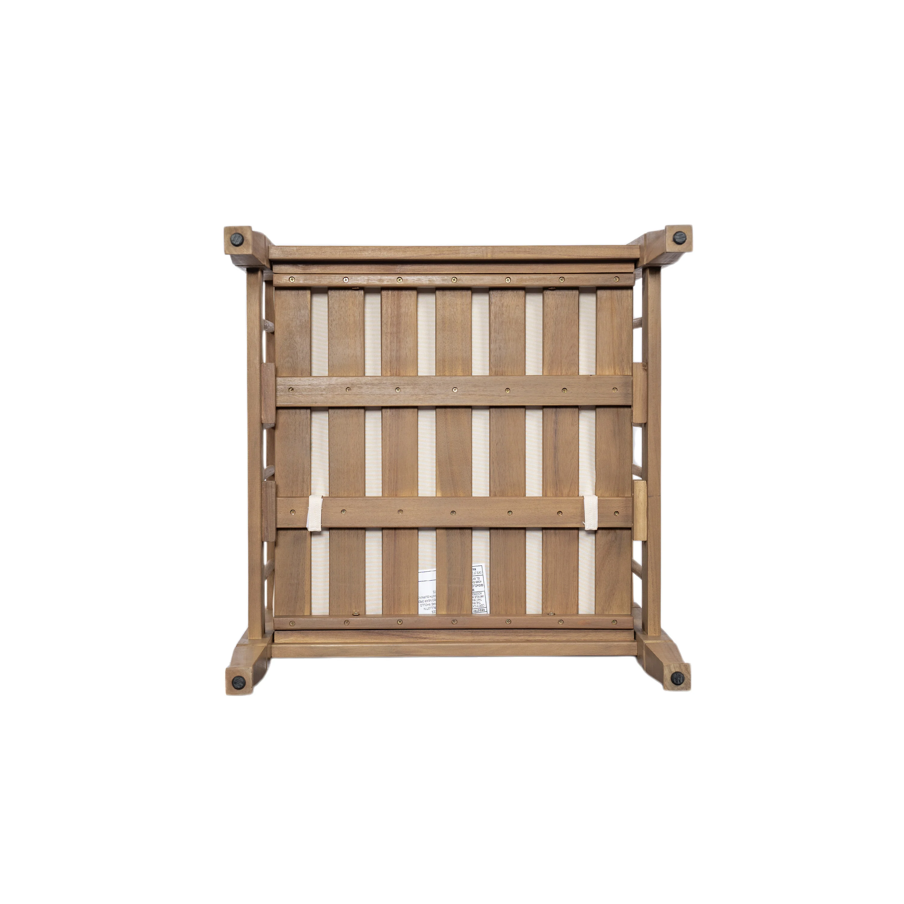 Outdoor Patio Wood 4-Piece Furniture Set with Coffee Table & Cushions - Image 15
