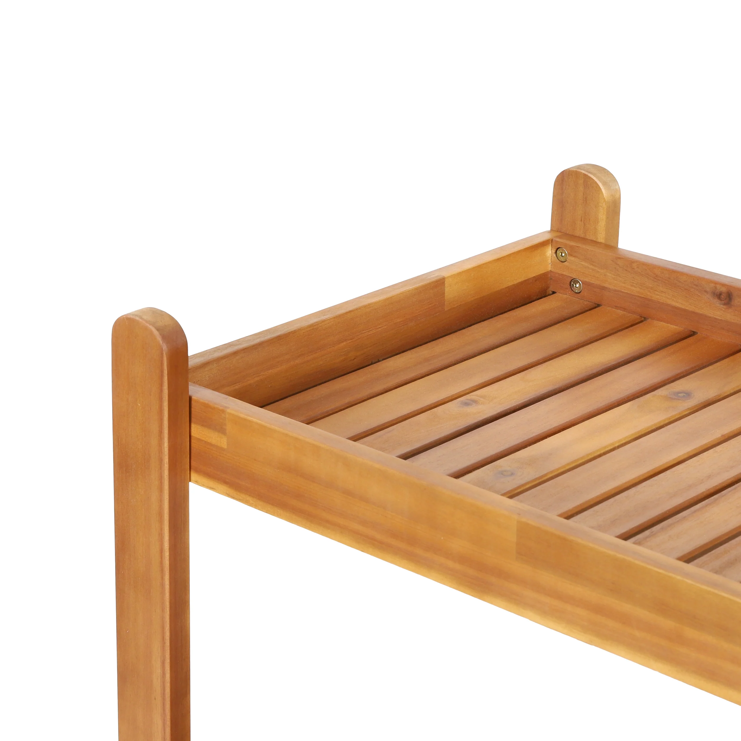 Walker Edison | Outdoor Patio Wood Bar Cart for Storage - Image 11