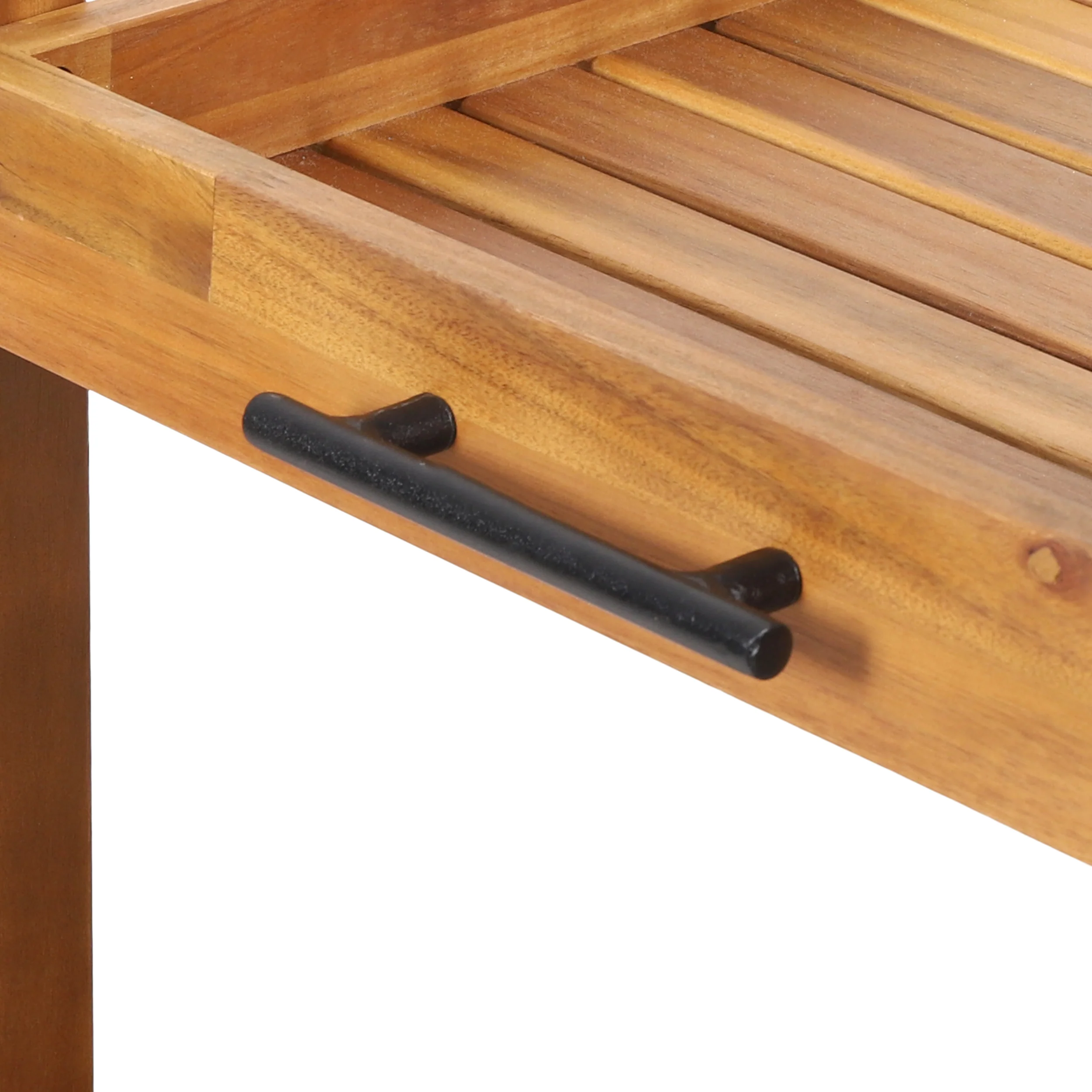 Walker Edison | Outdoor Patio Wood Bar Cart for Storage - Image 13