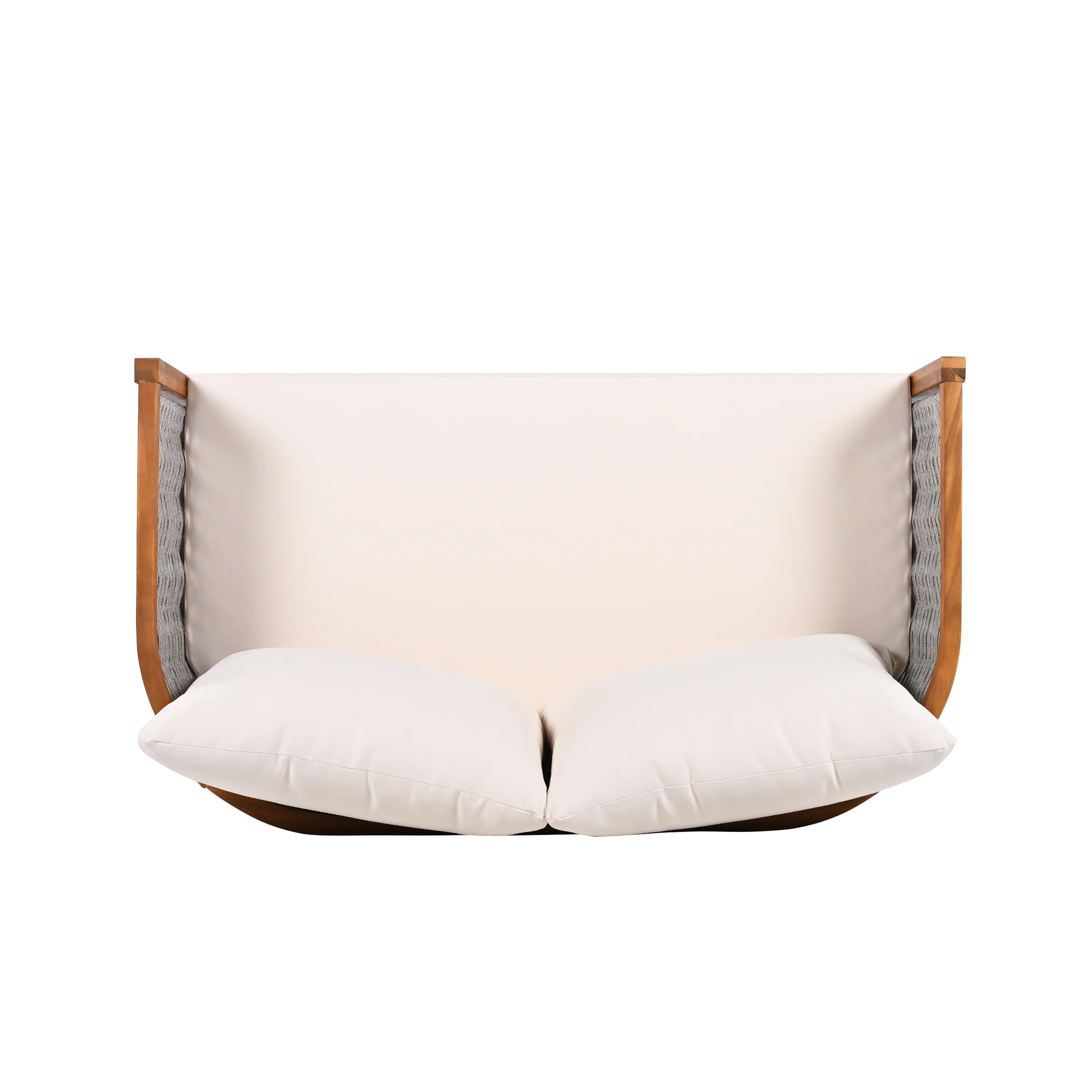 Outdoor Patio Woven Rope Tub Design 4 Seat Sofa Set with Soft Cushions & Table - Image 15