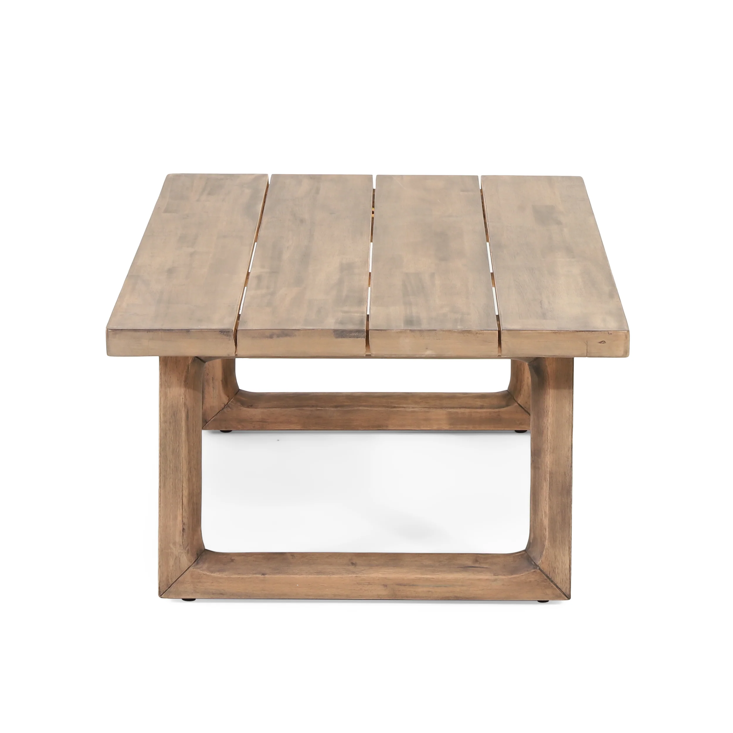 Outdoor Teak Wood Loveseat and Coffee Table Set with Cushions - Image 15