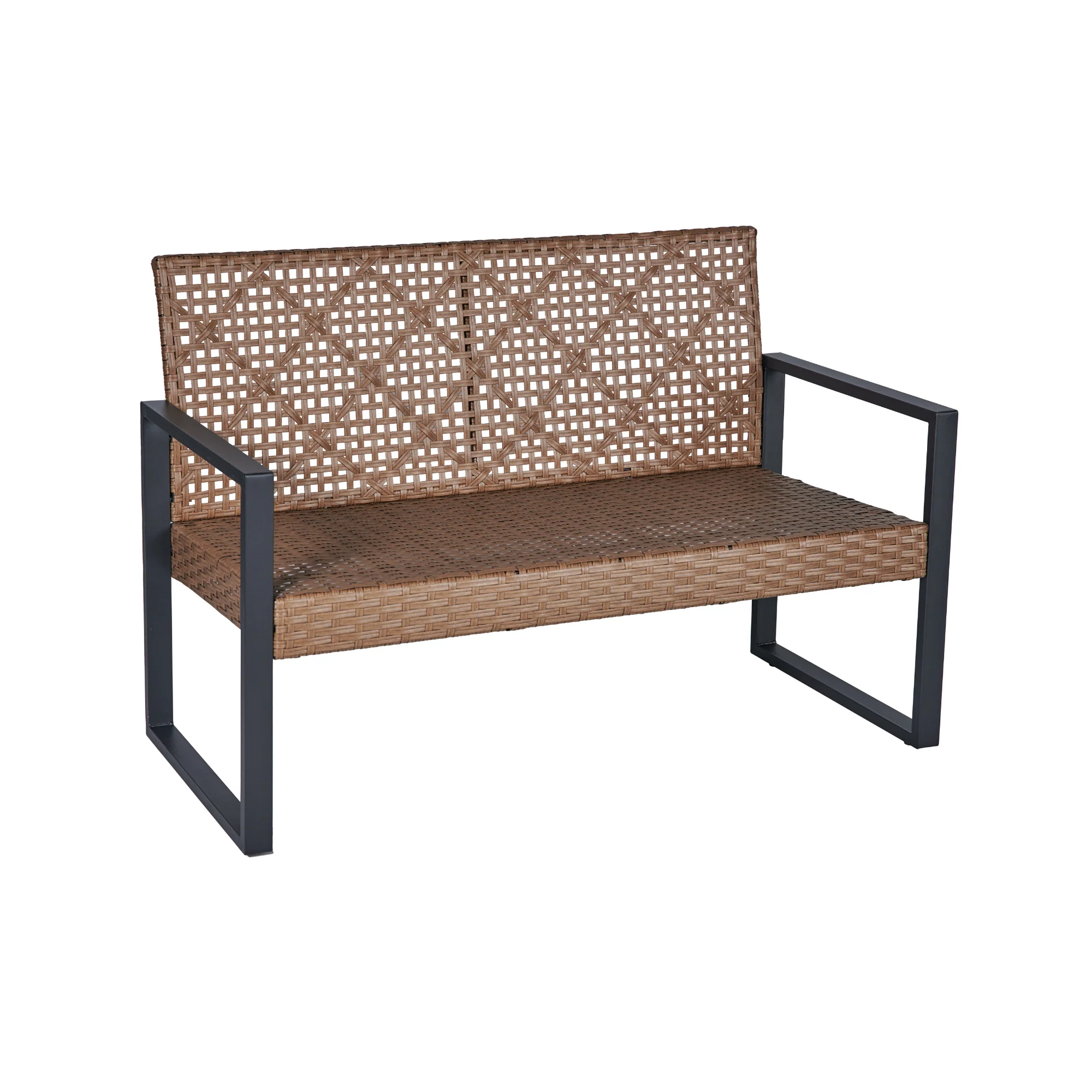 Walker Edison | Outdoor Wicker 4-Piece Patio Furniture Set - Image 10