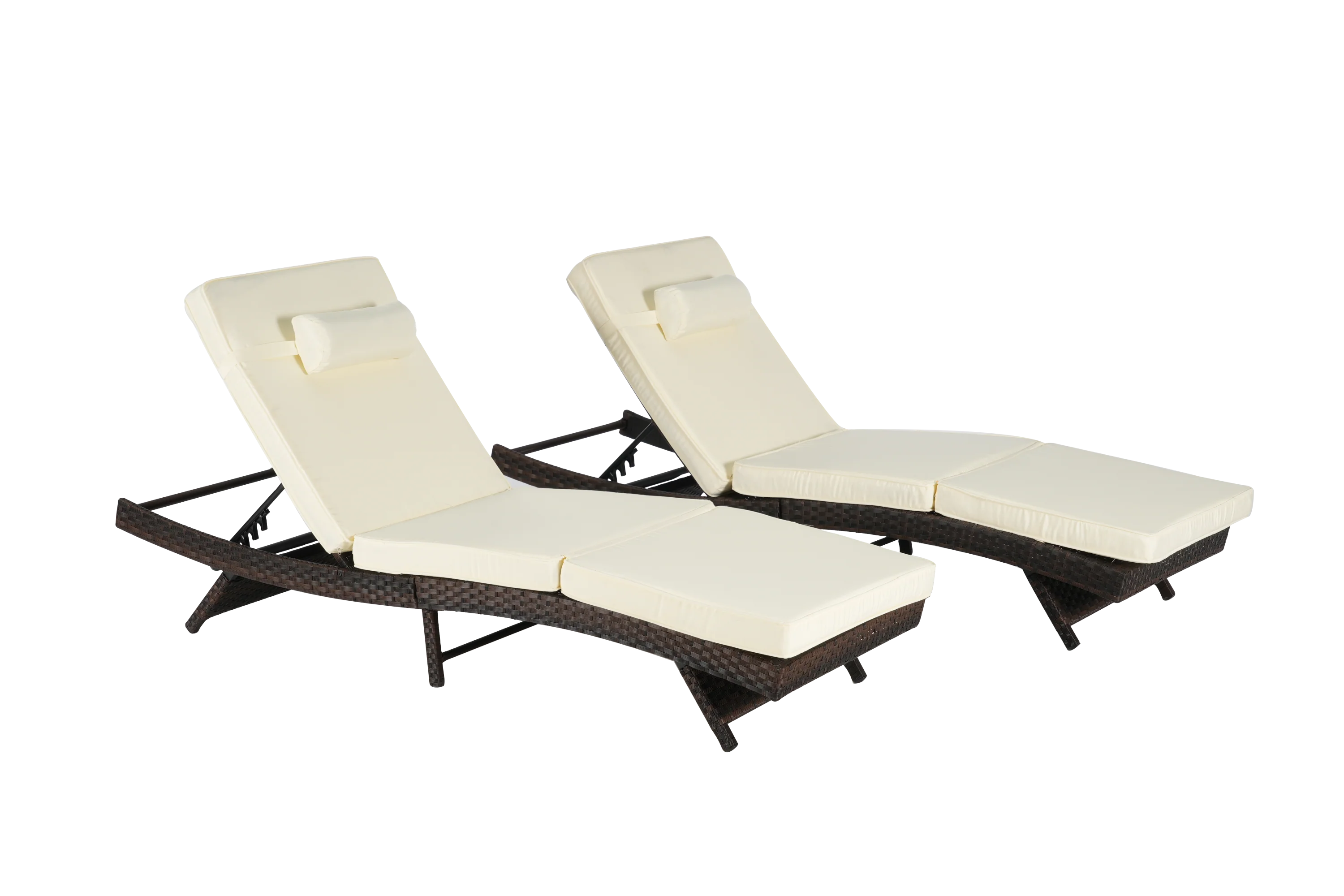 Walker Edison | Outdoor Wicker Long Reclining Chair Set of 2 - Image 7