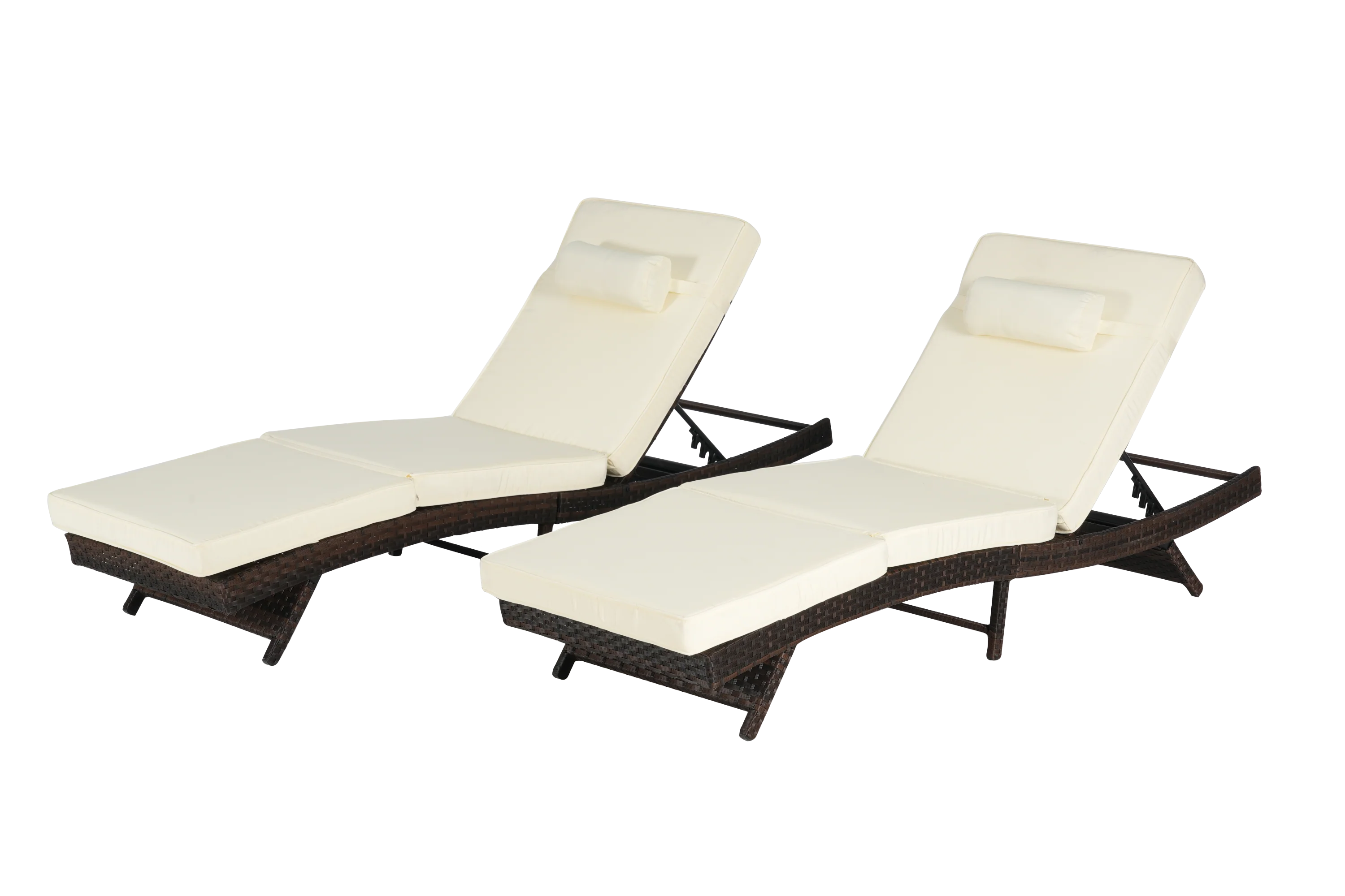 Walker Edison | Outdoor Wicker Long Reclining Chair Set of 2 - Image 9