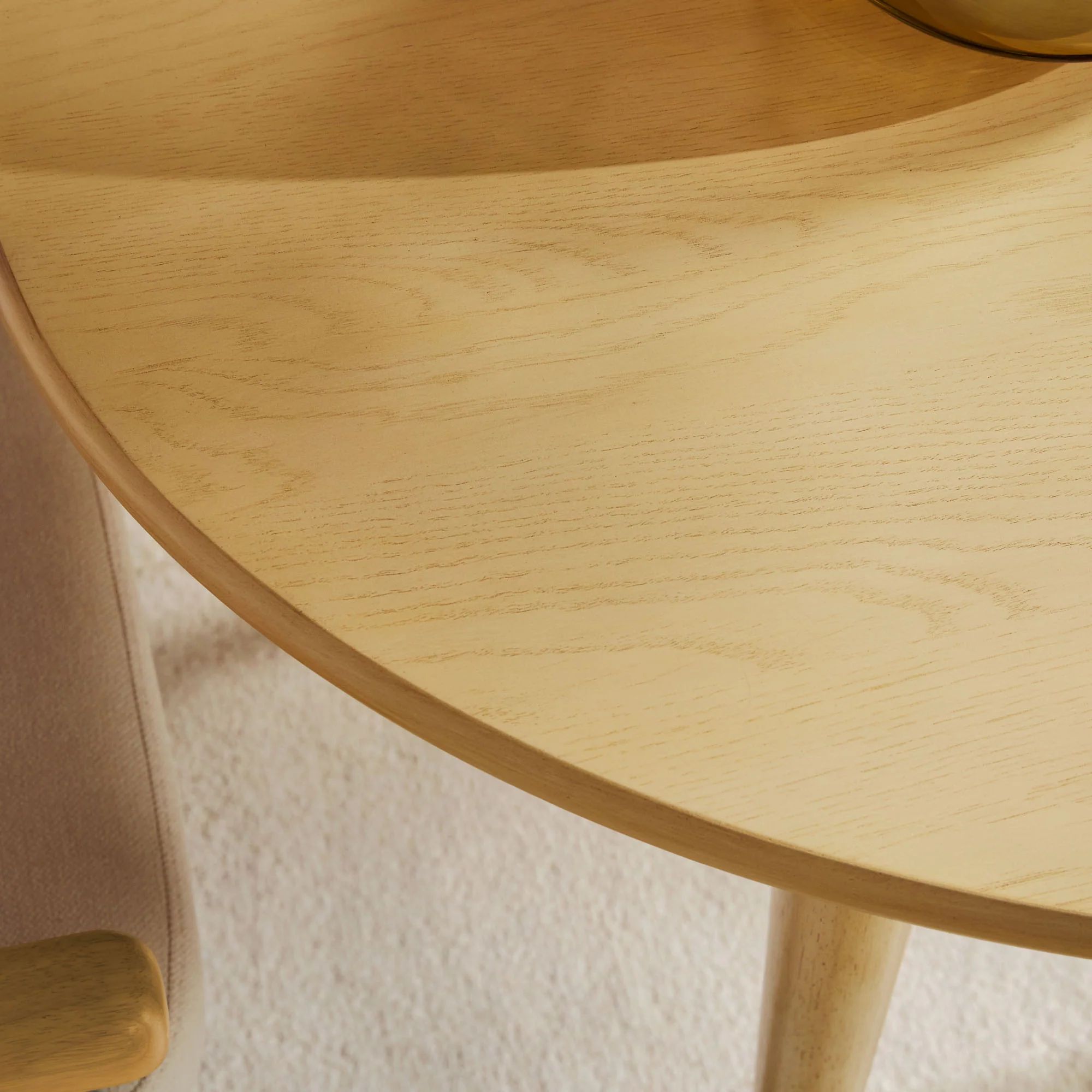 Samantha Modern Fluted Wooden 52" Oval Dining Table - Image 11