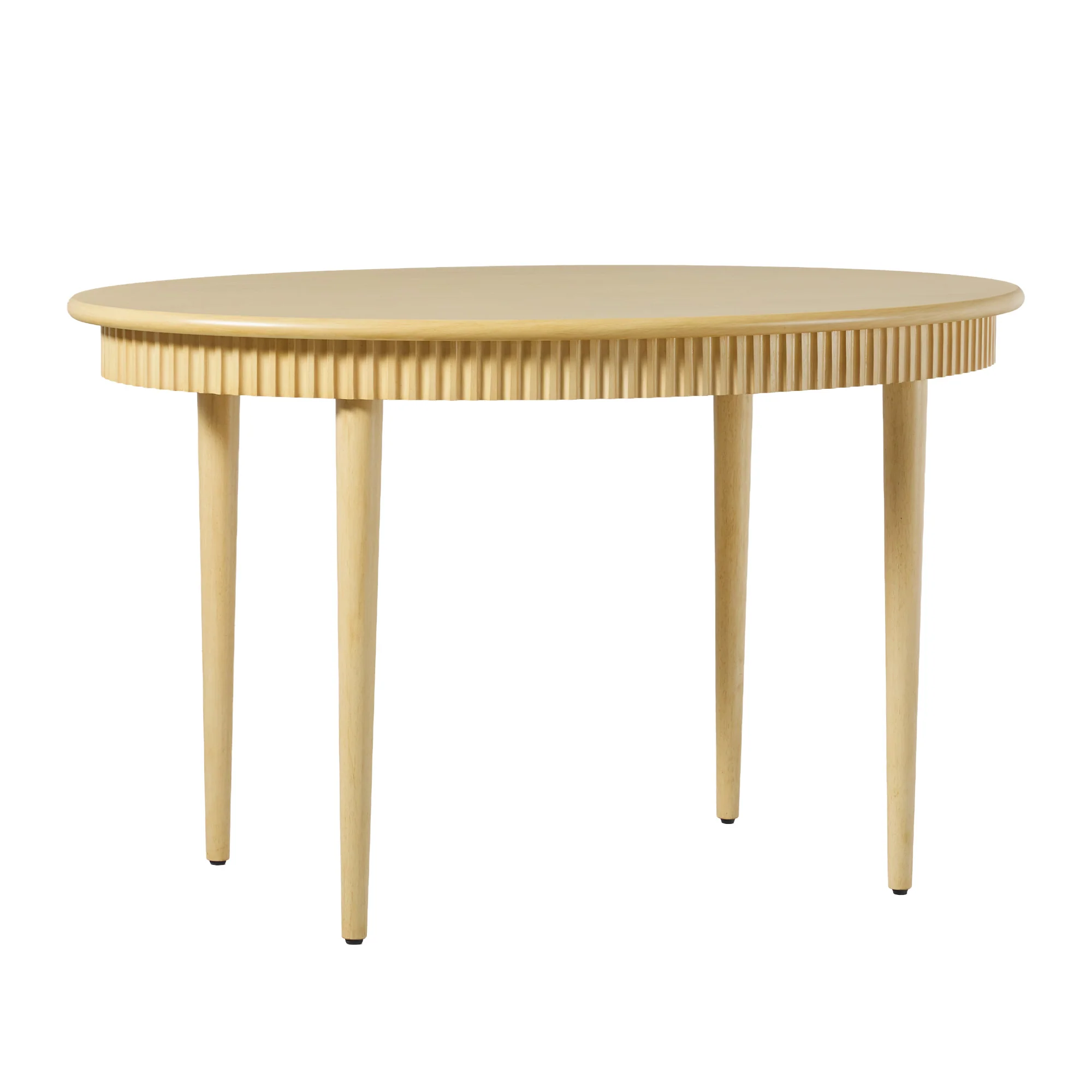 Samantha Modern Fluted Wooden 52" Oval Dining Table - Image 13