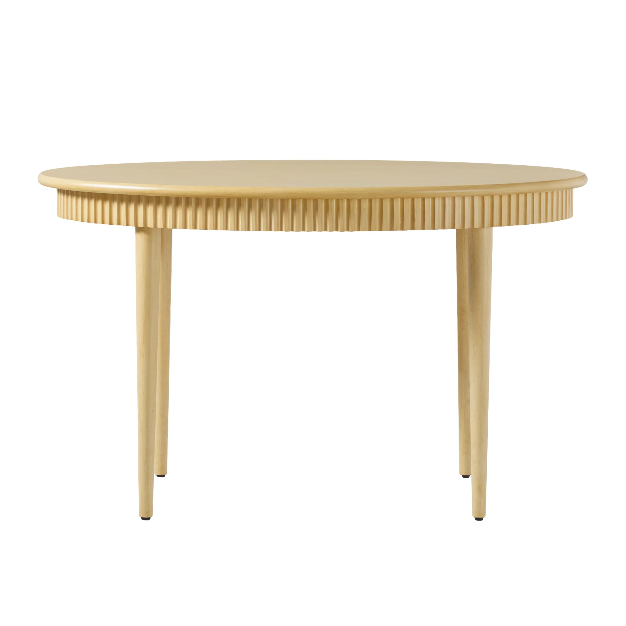 Samantha Modern Fluted Wooden 52" Oval Dining Table - Image 14