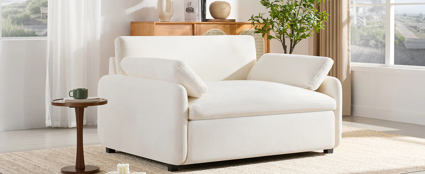 Oversized Chenille Single Wide and Deep Seat Accent Chair - Image 15