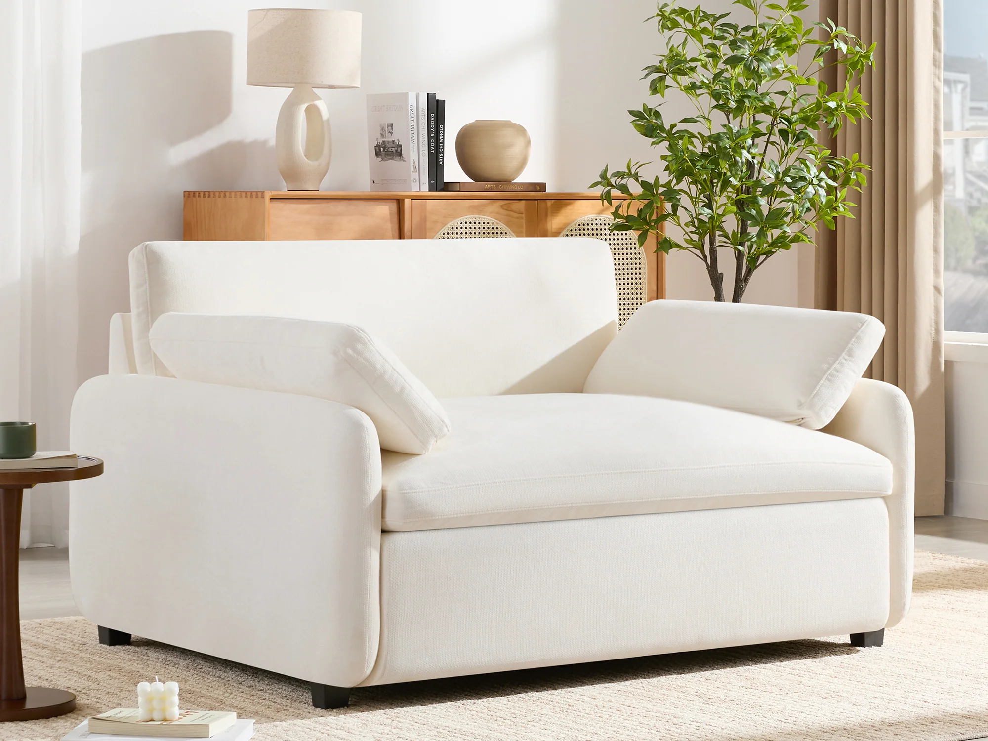 Oversized Chenille Single Wide and Deep Seat Accent Chair - Image 16
