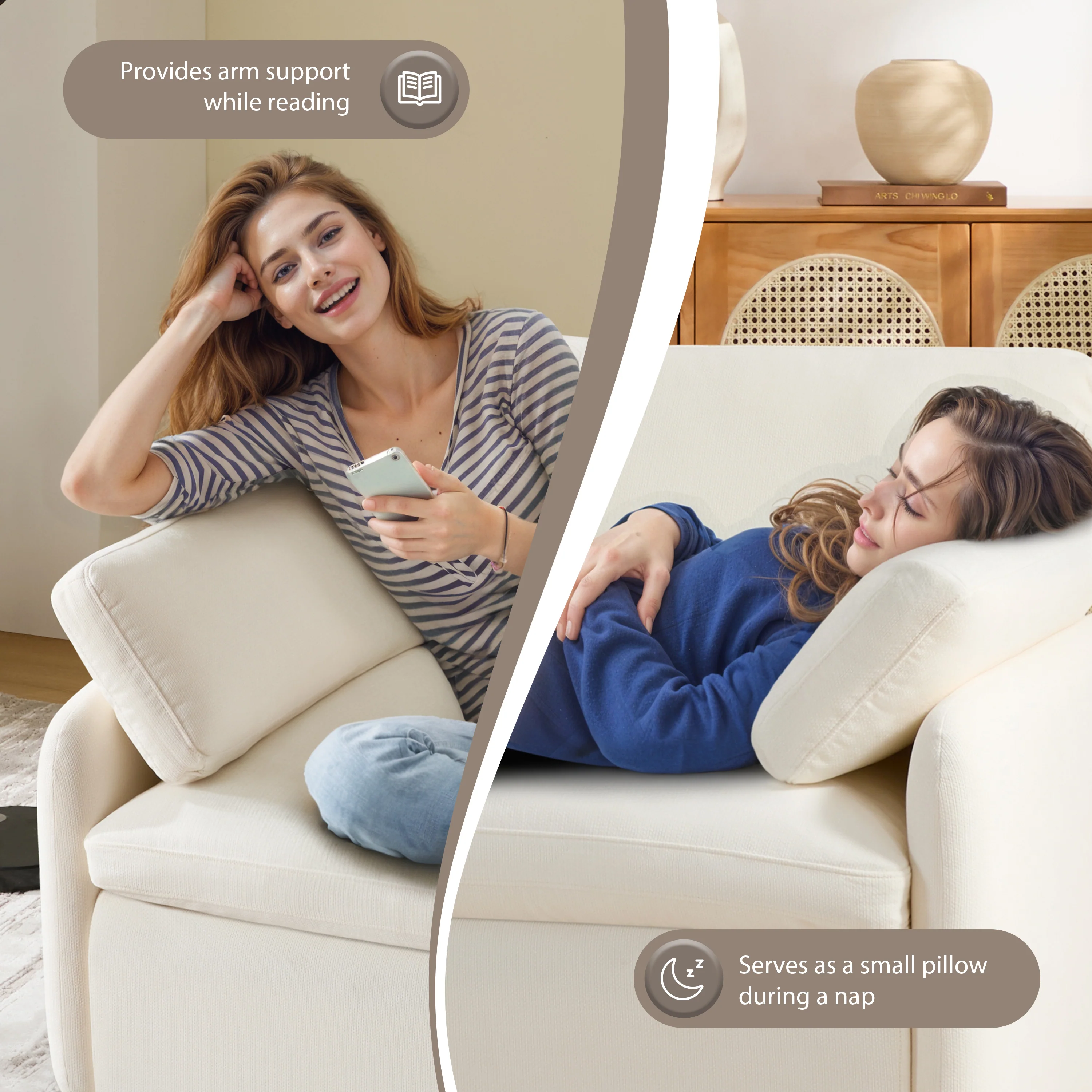 Oversized Chenille Single Wide and Deep Seat Accent Chair - Image 5
