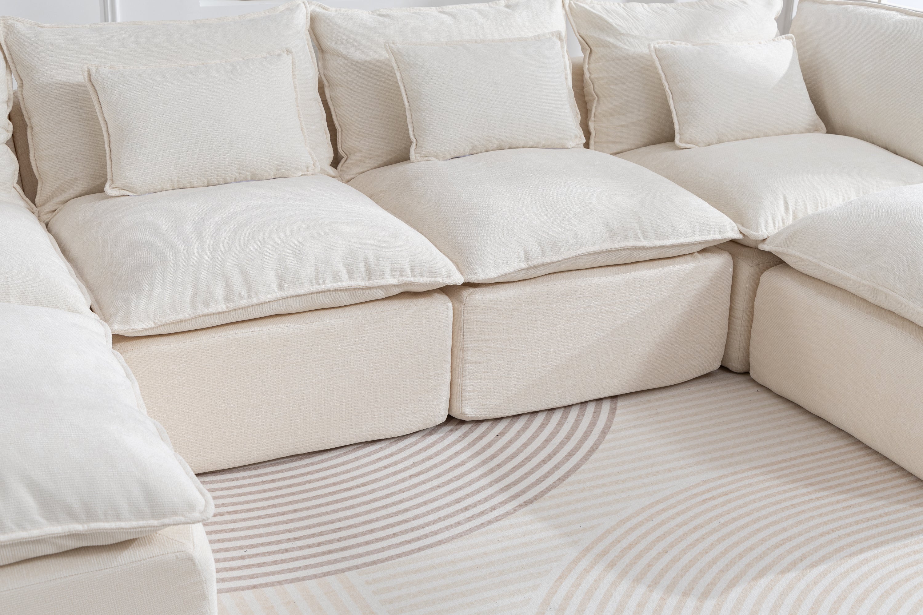 Oversized Cloud Modular 129.8"in Sectional Sofa - Image 14